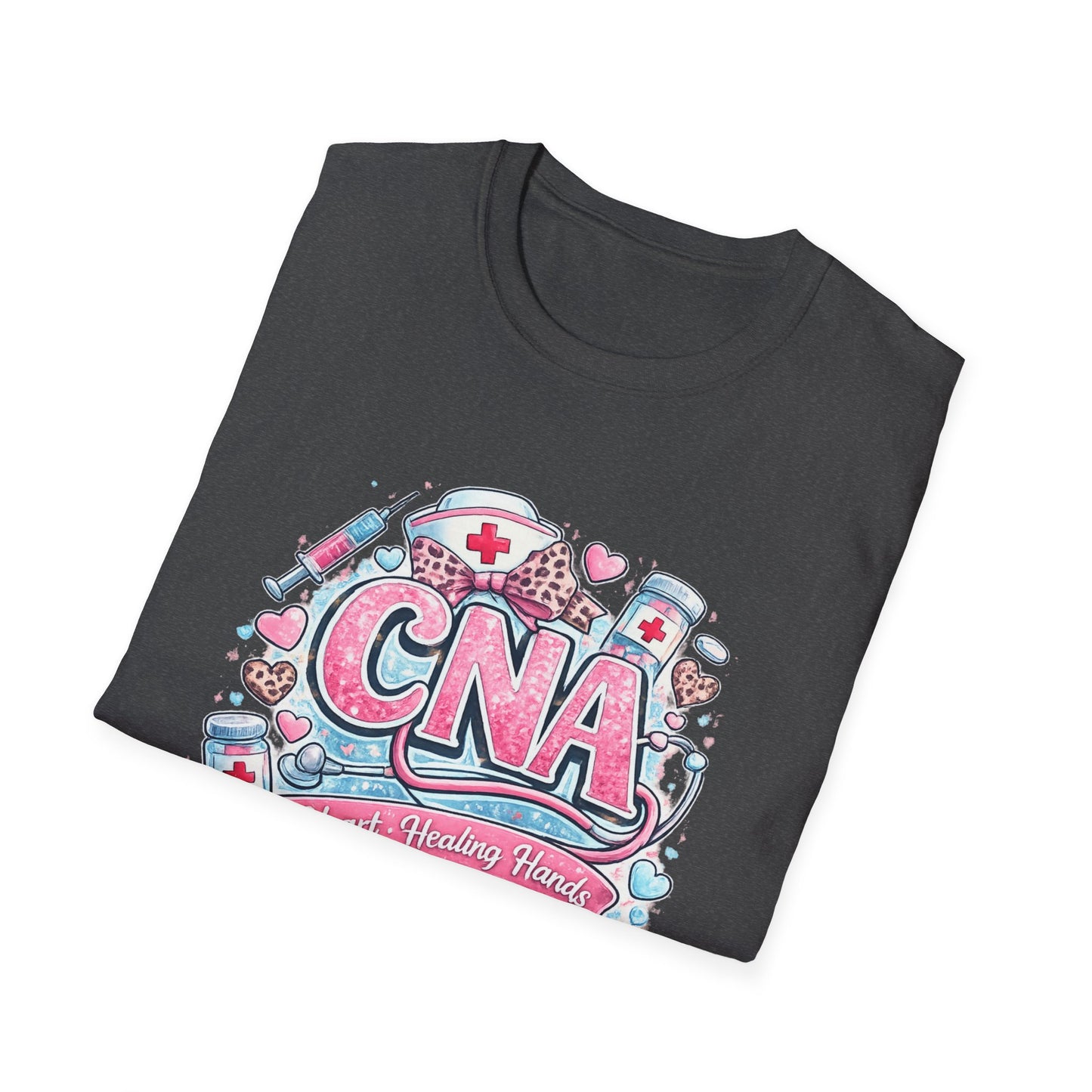 CNA Heart & Healing T-Shirt — Certified Nursing Assistant Tribute Tee