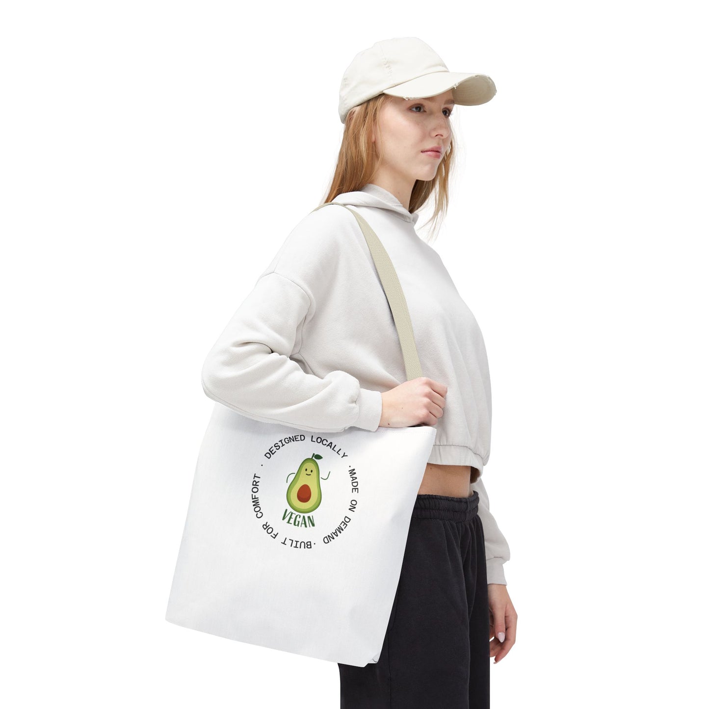 Tote Bag — Cute Vegan Avocado & Limoncello Lemon Print Eco Tote