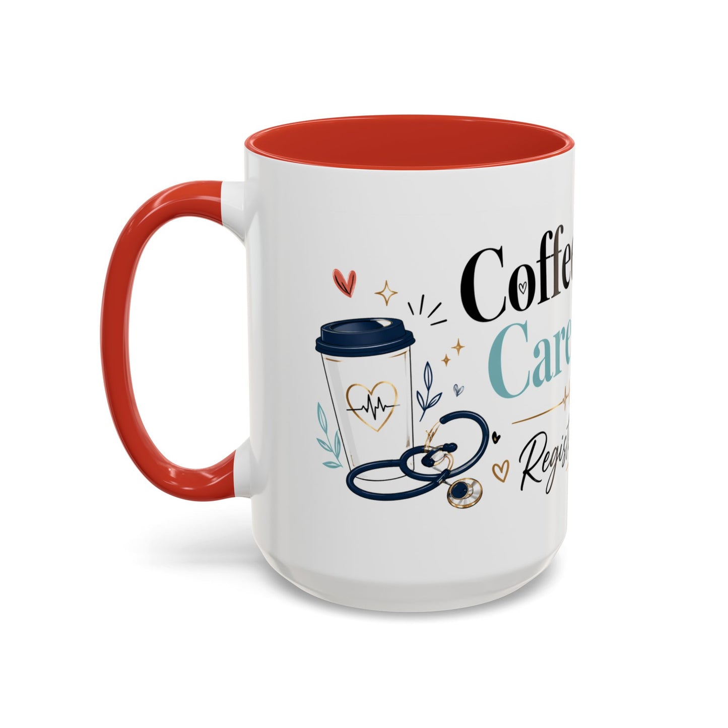 Nurse Coffee Mug — "Coffee. Scrubs. Care. Repeat." Accent 11/15oz