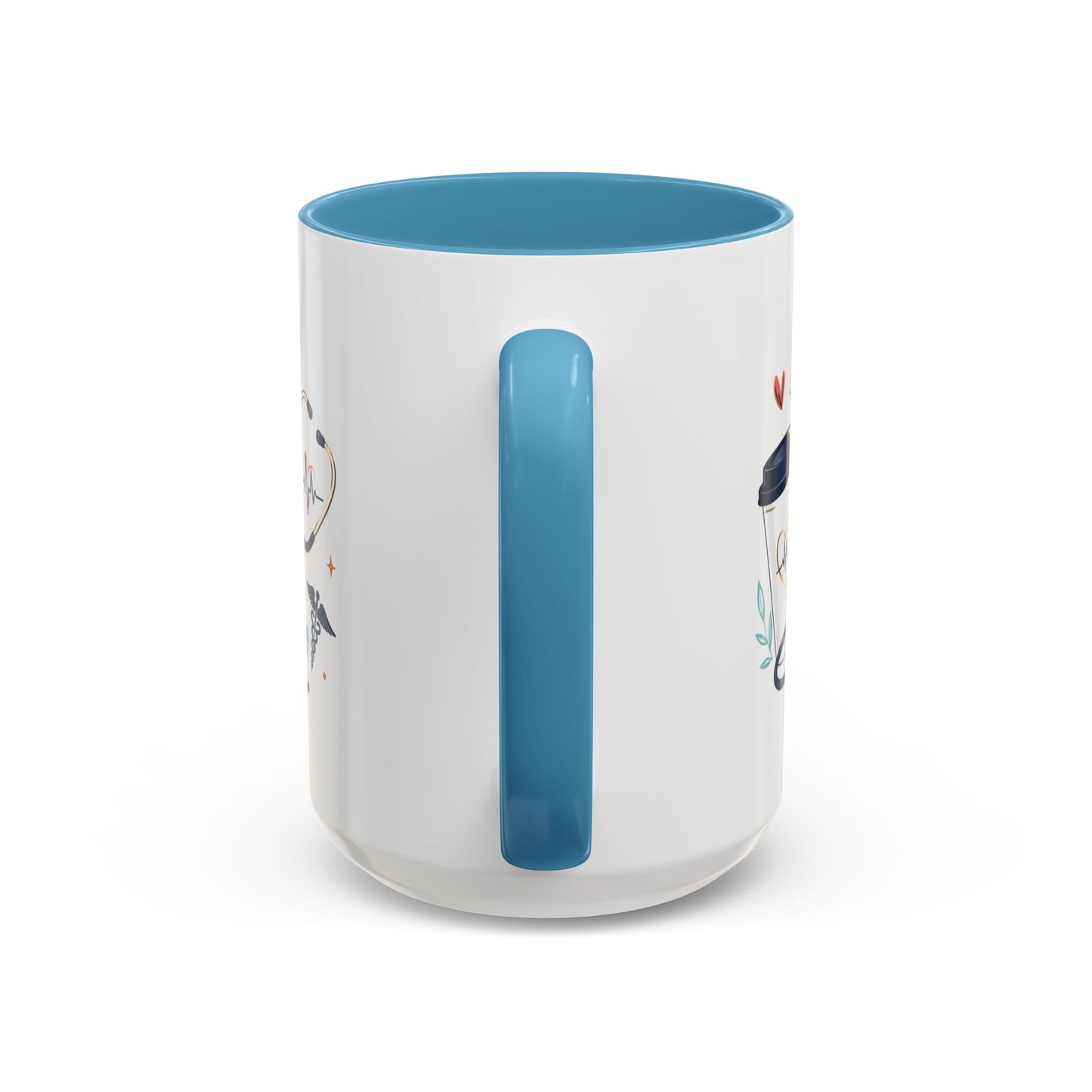 Nurse Coffee Mug — "Coffee. Scrubs. Care. Repeat." Accent 11/15oz