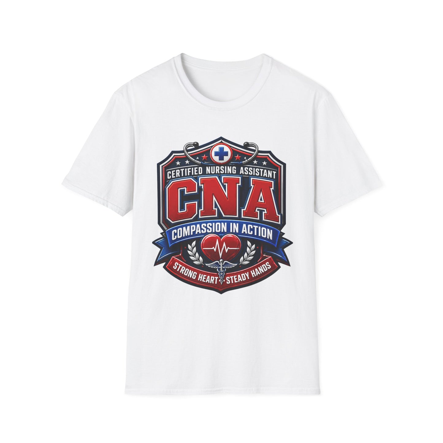 CNA T-Shirt – Certified Nursing Assistant ‘Compassion in Action’ Design
