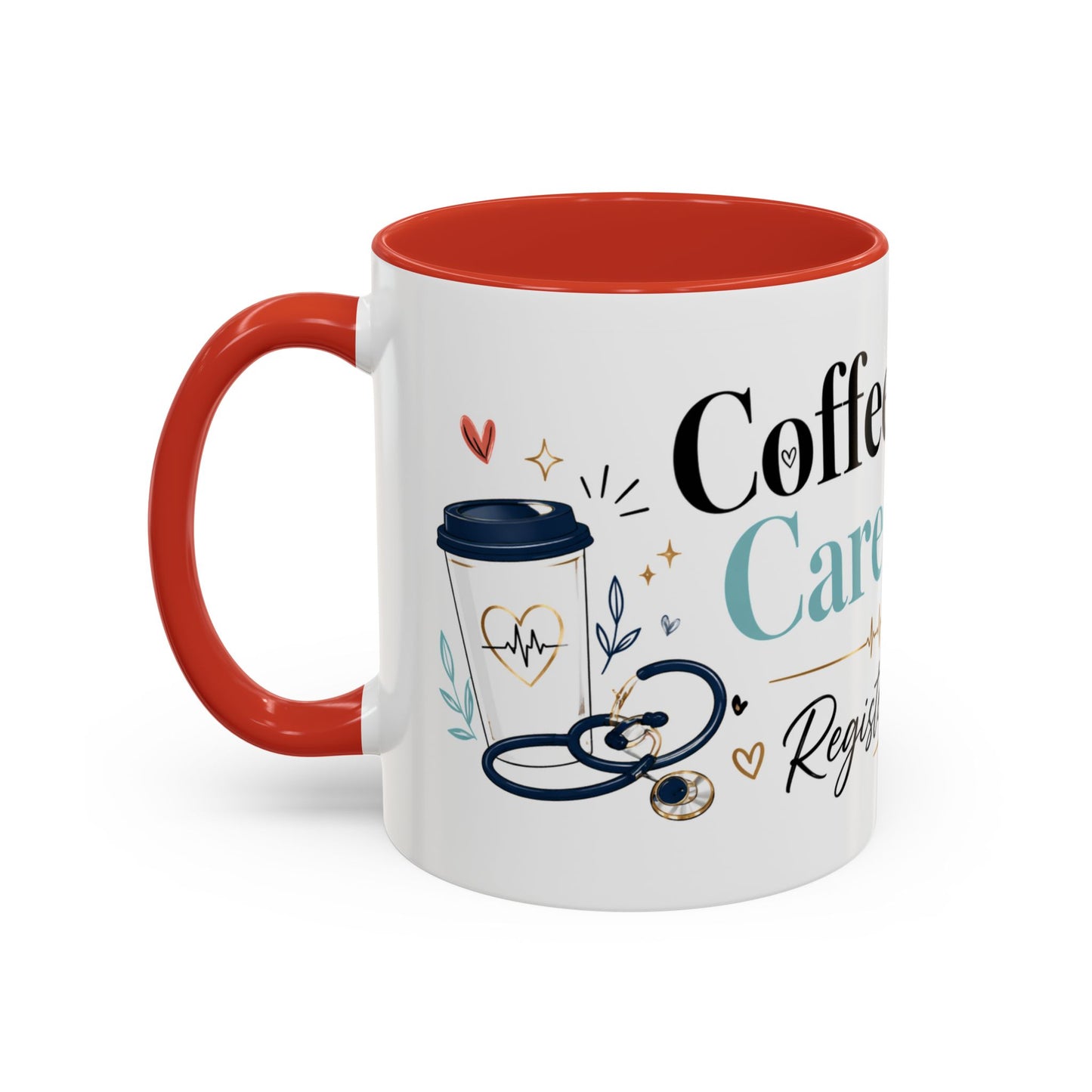 Nurse Coffee Mug — "Coffee. Scrubs. Care. Repeat." Accent 11/15oz
