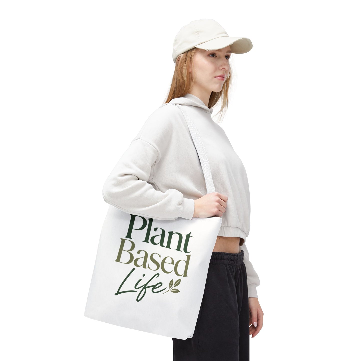 Plant-Based Tote Bag – "Plant Based Life" / "Eat Plants Daily" Eco-Friendly Canvas Tote