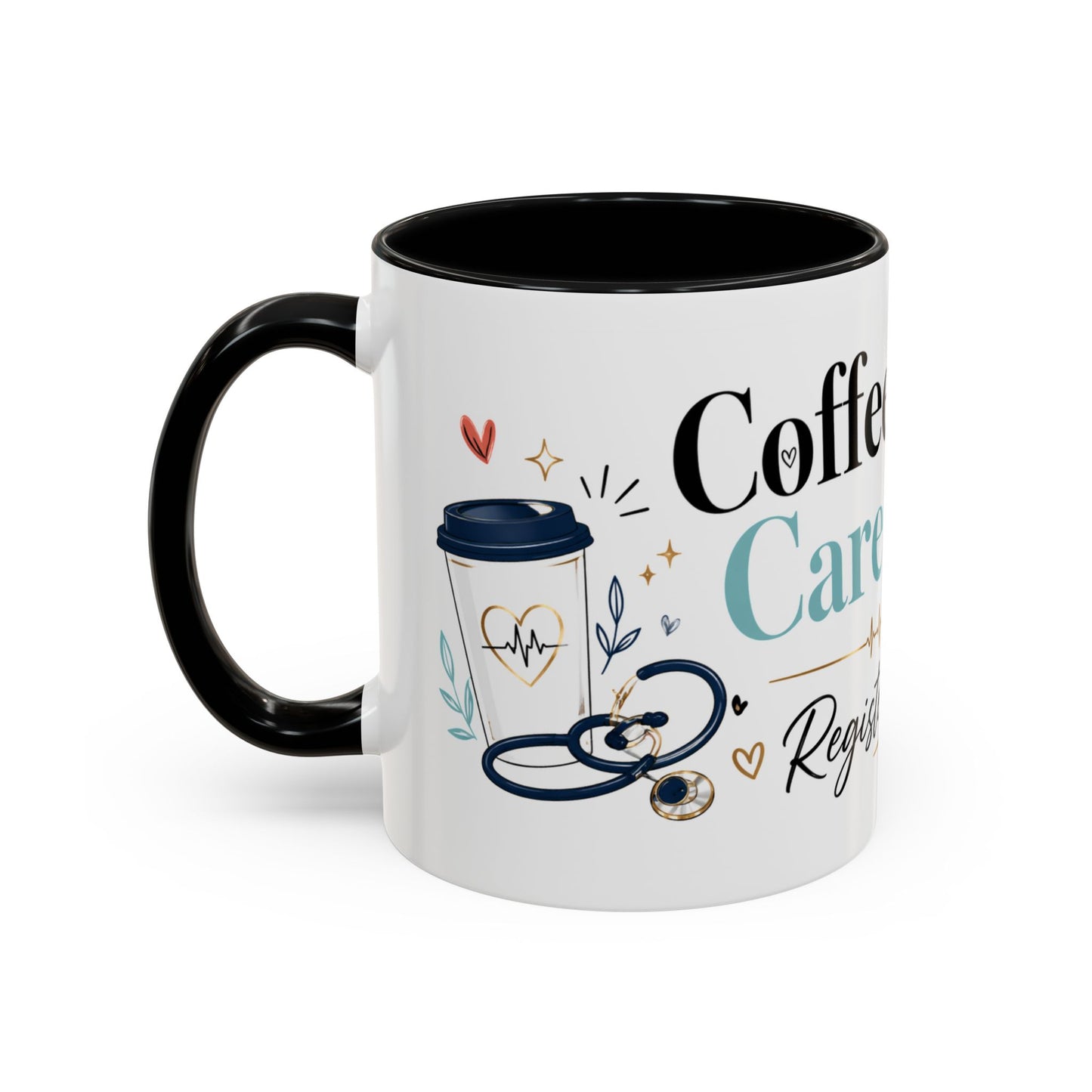 Nurse Coffee Mug — "Coffee. Scrubs. Care. Repeat." Accent 11/15oz
