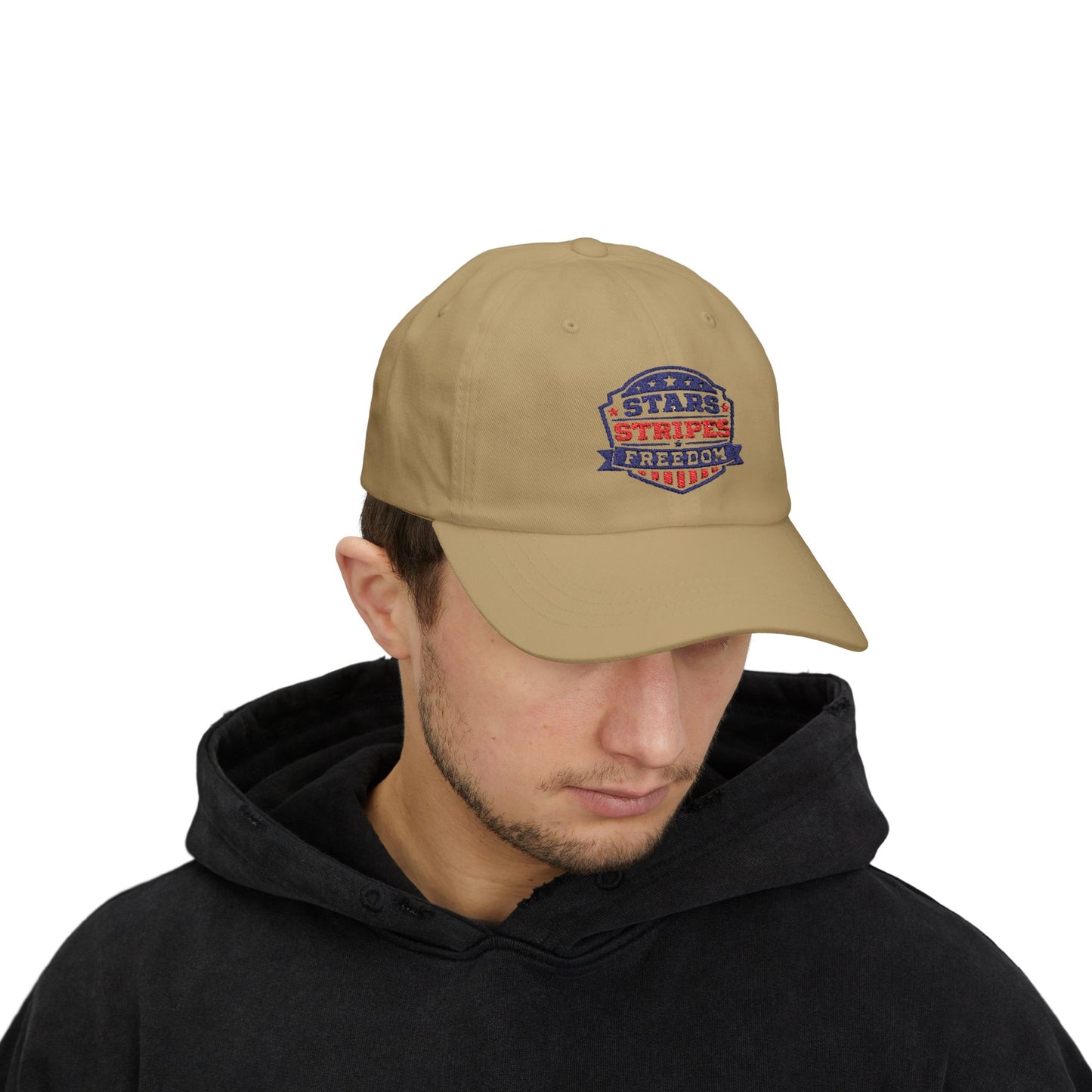 Dad Cap — Stars Stripes Freedom Embroidered Patriotic Hat