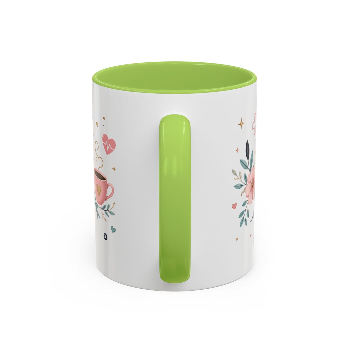 Nurse Coffee Mug - 'Compassion in Every Shift' Accent Ceramic Mug (11/15 oz)
