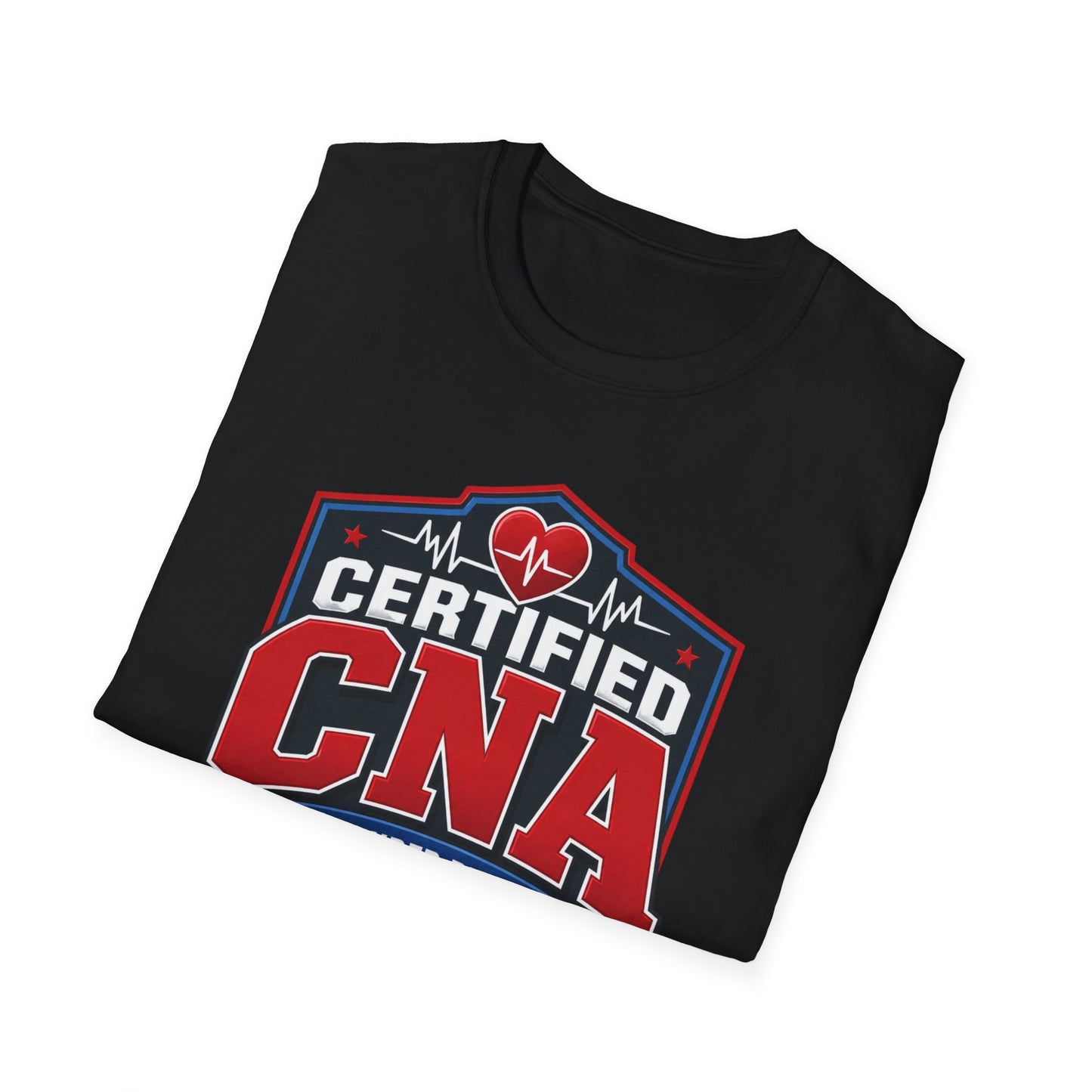 CNA T-Shirt – "Certified CNA: Calm Under Pressure, Caring Is My Superpower" Healthcare Worker Tee