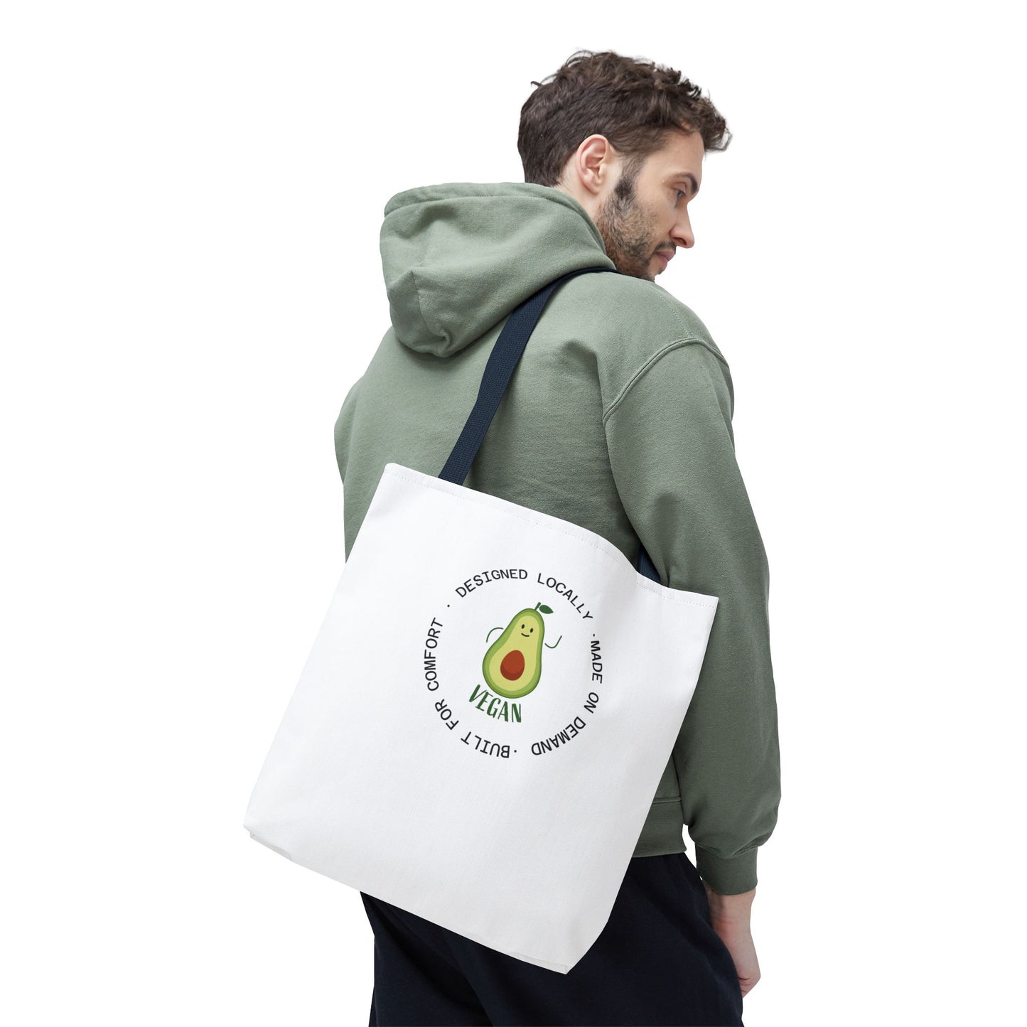 Tote Bag — Cute Vegan Avocado & Limoncello Lemon Print Eco Tote
