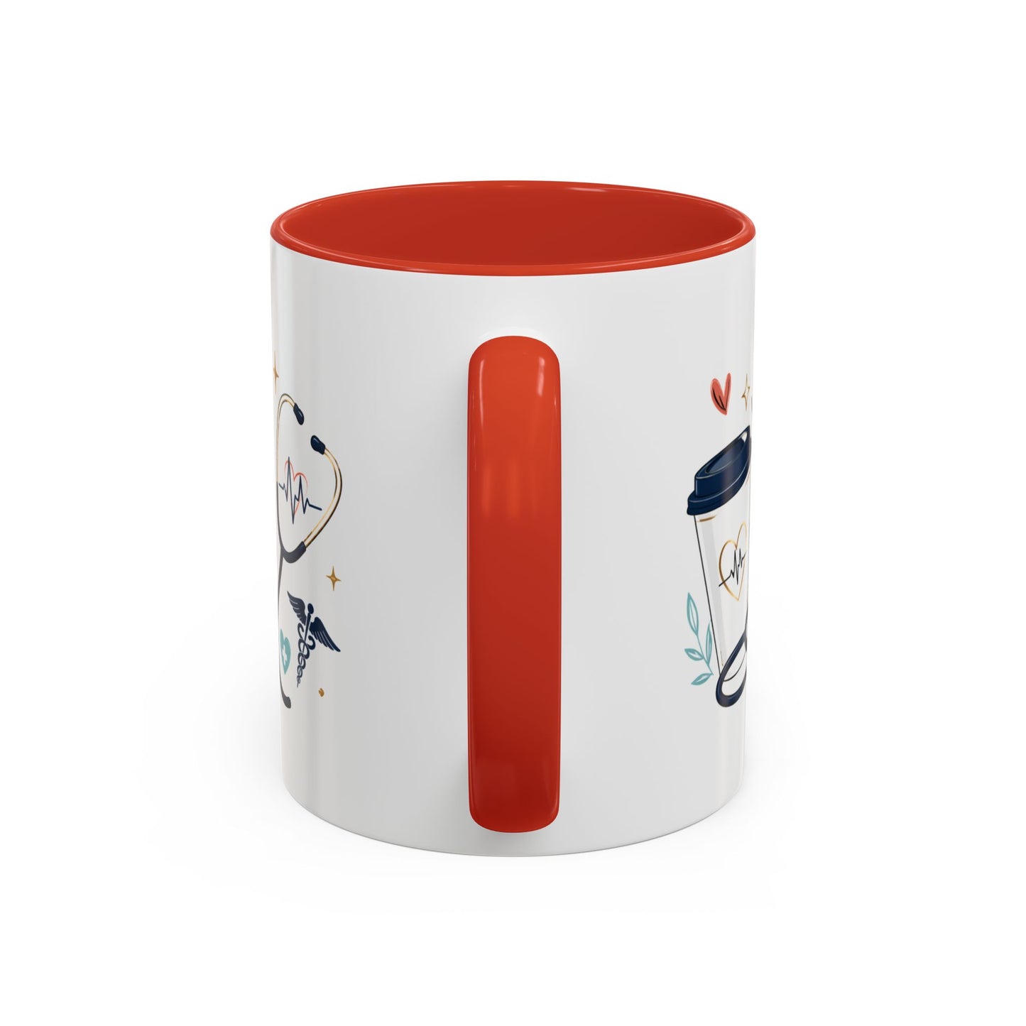 Nurse Coffee Mug — "Coffee. Scrubs. Care. Repeat." Accent 11/15oz