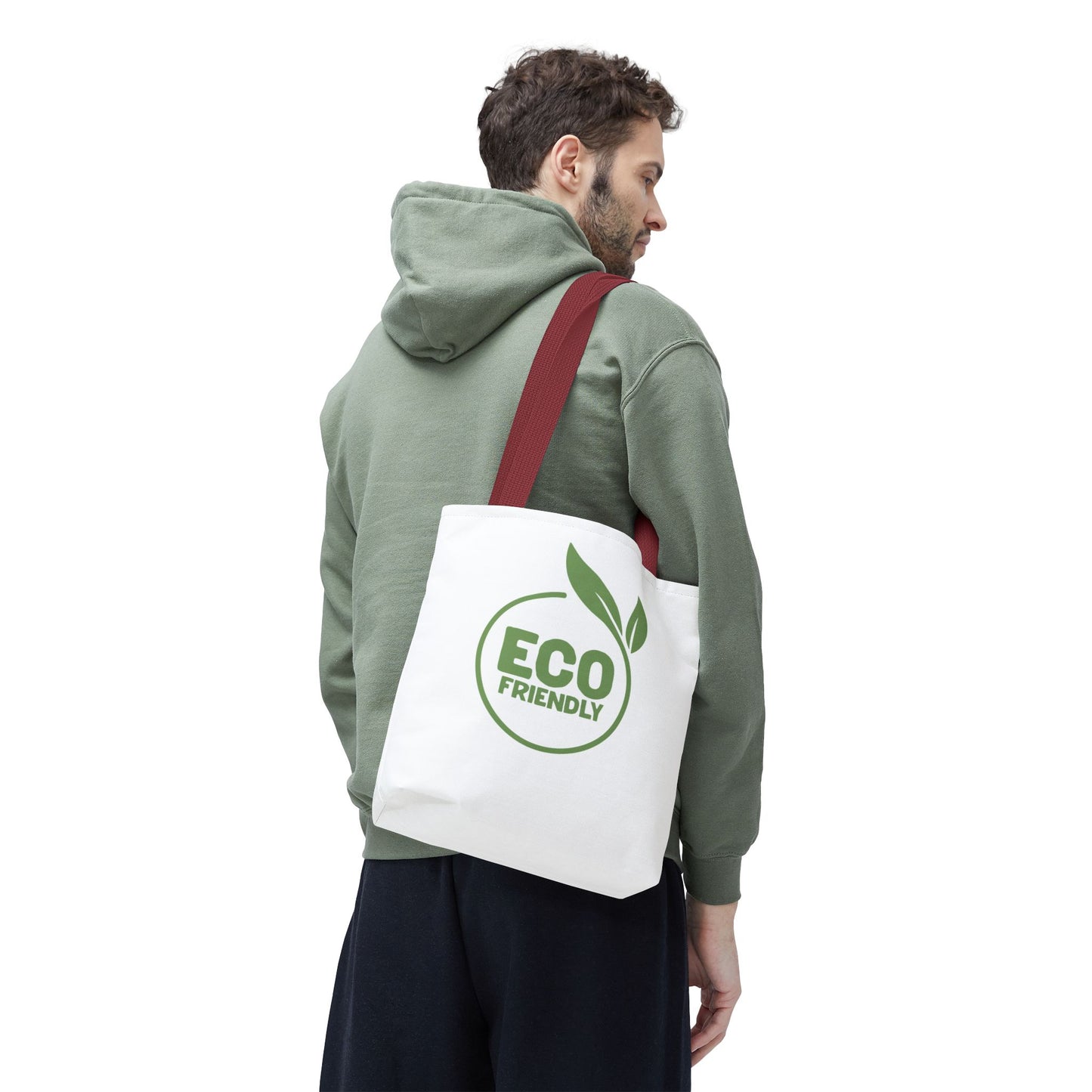 Eco-Friendly Tote Bag – Reusable Market Bag with Green Leaf Logo
