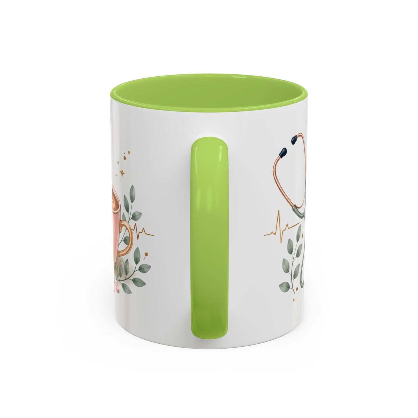 Nurse Life Coffee Mug — "Fueled by Coffee, Powered by Compassion" Accent Mug