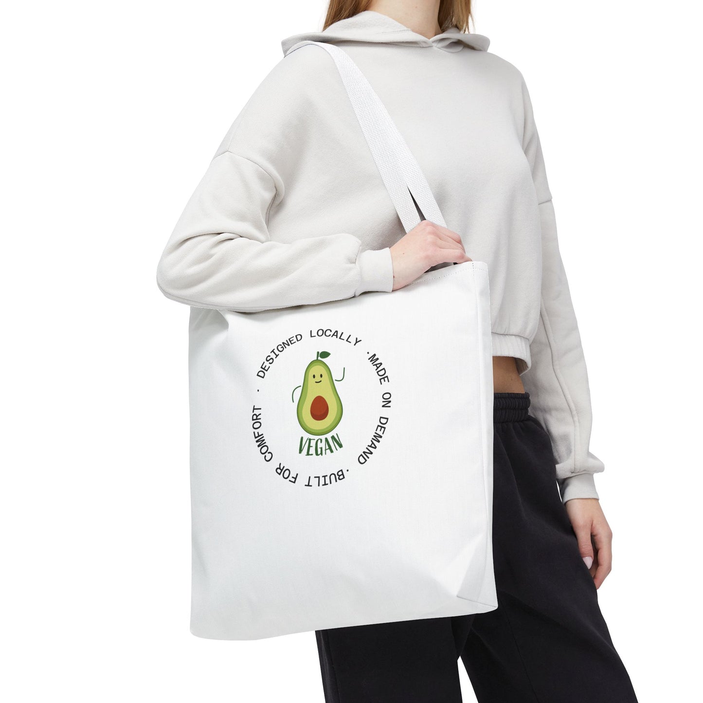 Tote Bag — Cute Vegan Avocado & Limoncello Lemon Print Eco Tote
