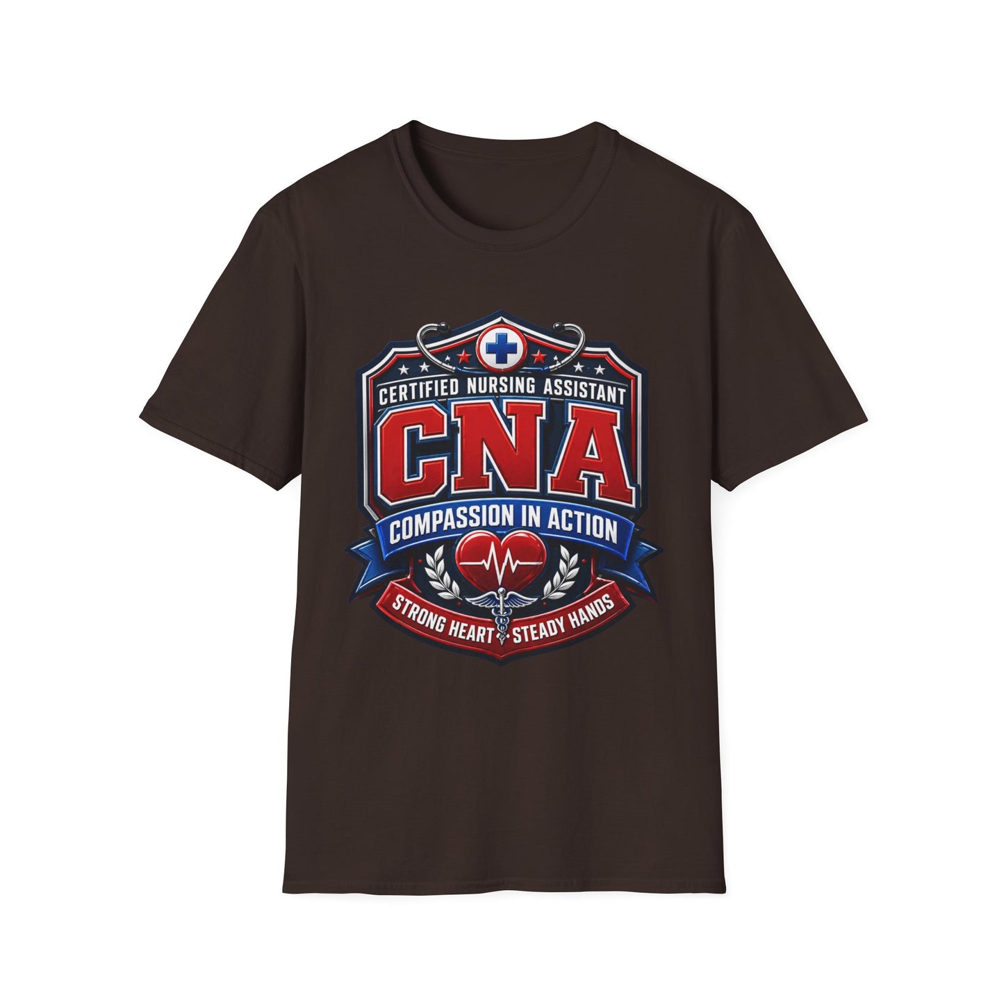 CNA T-Shirt – Certified Nursing Assistant ‘Compassion in Action’ Design