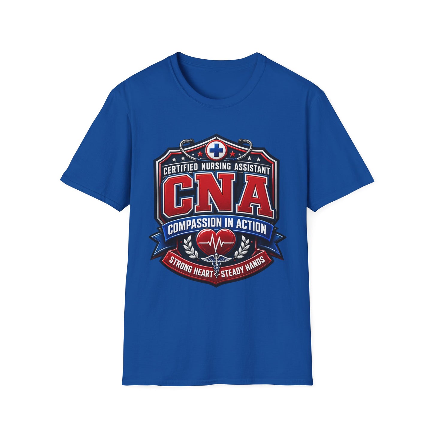 CNA T-Shirt – Certified Nursing Assistant ‘Compassion in Action’ Design