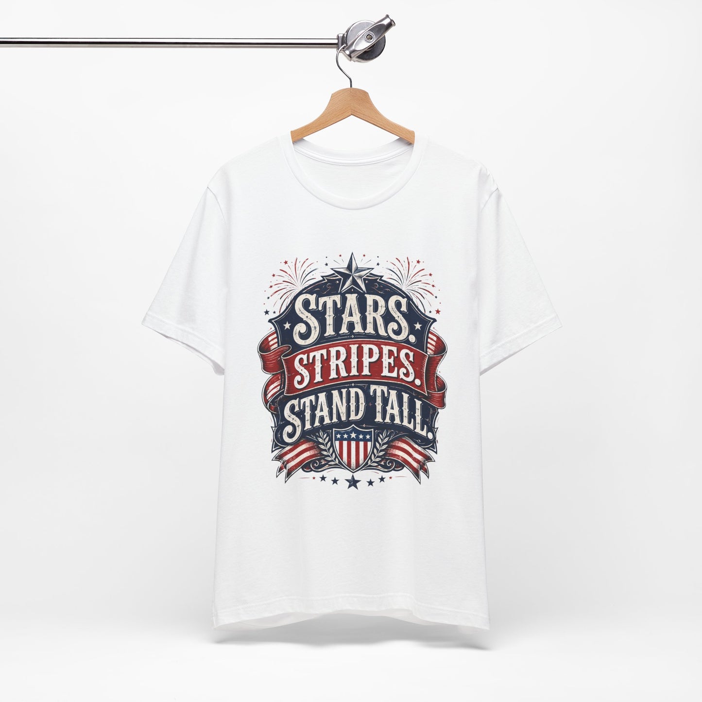 Patriotic "Stars, Stripes, Stand Tall" Tee