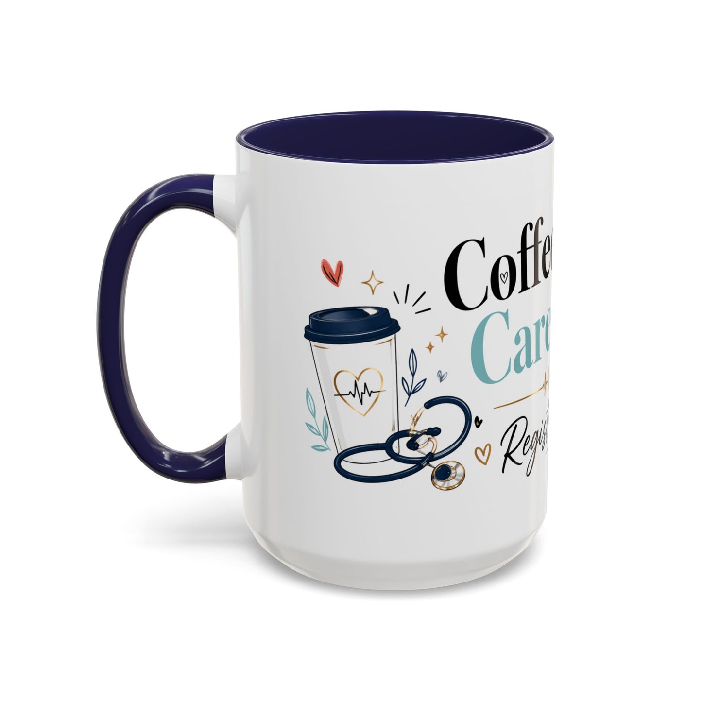 Nurse Coffee Mug — "Coffee. Scrubs. Care. Repeat." Accent 11/15oz