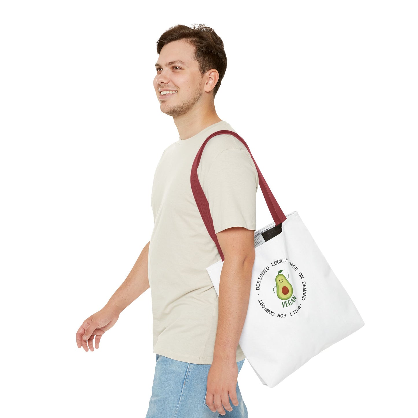 Tote Bag — Cute Vegan Avocado & Limoncello Lemon Print Eco Tote
