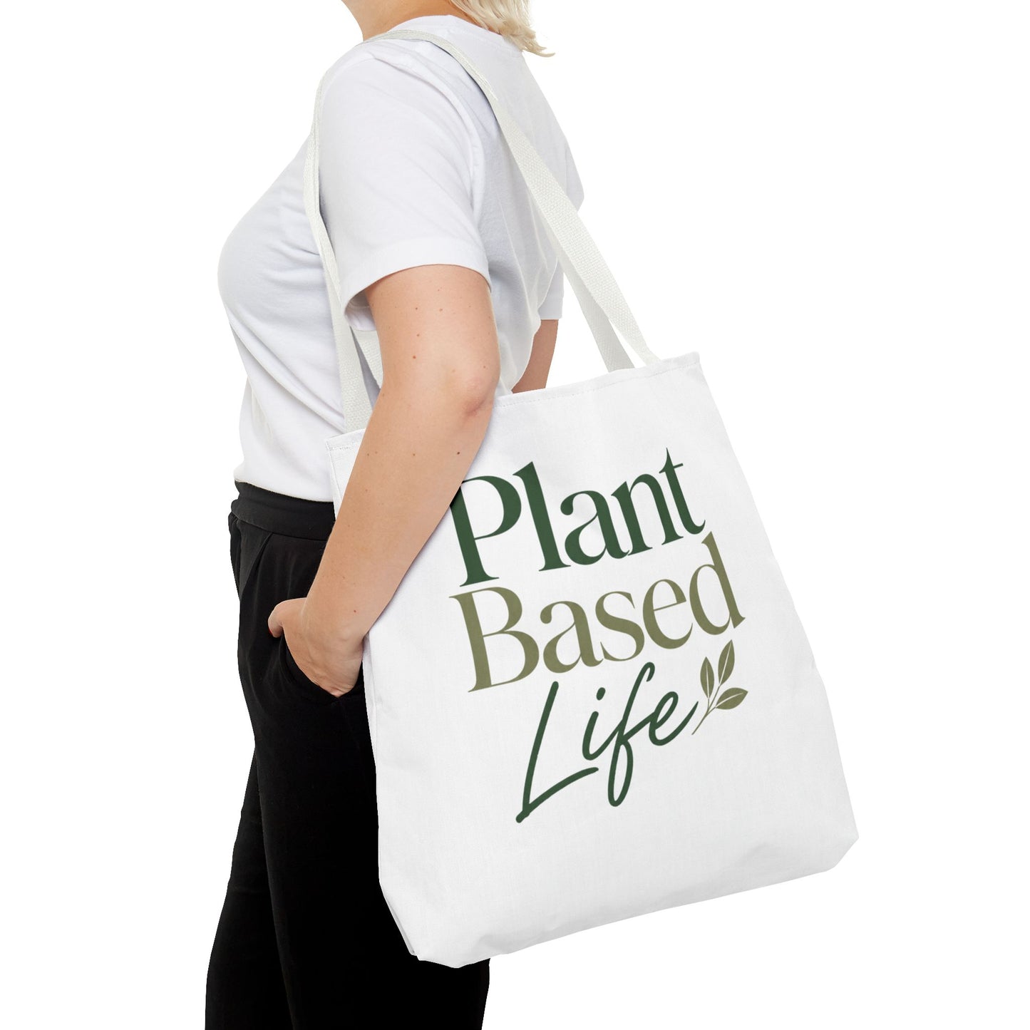 Plant-Based Tote Bag – "Plant Based Life" / "Eat Plants Daily" Eco-Friendly Canvas Tote