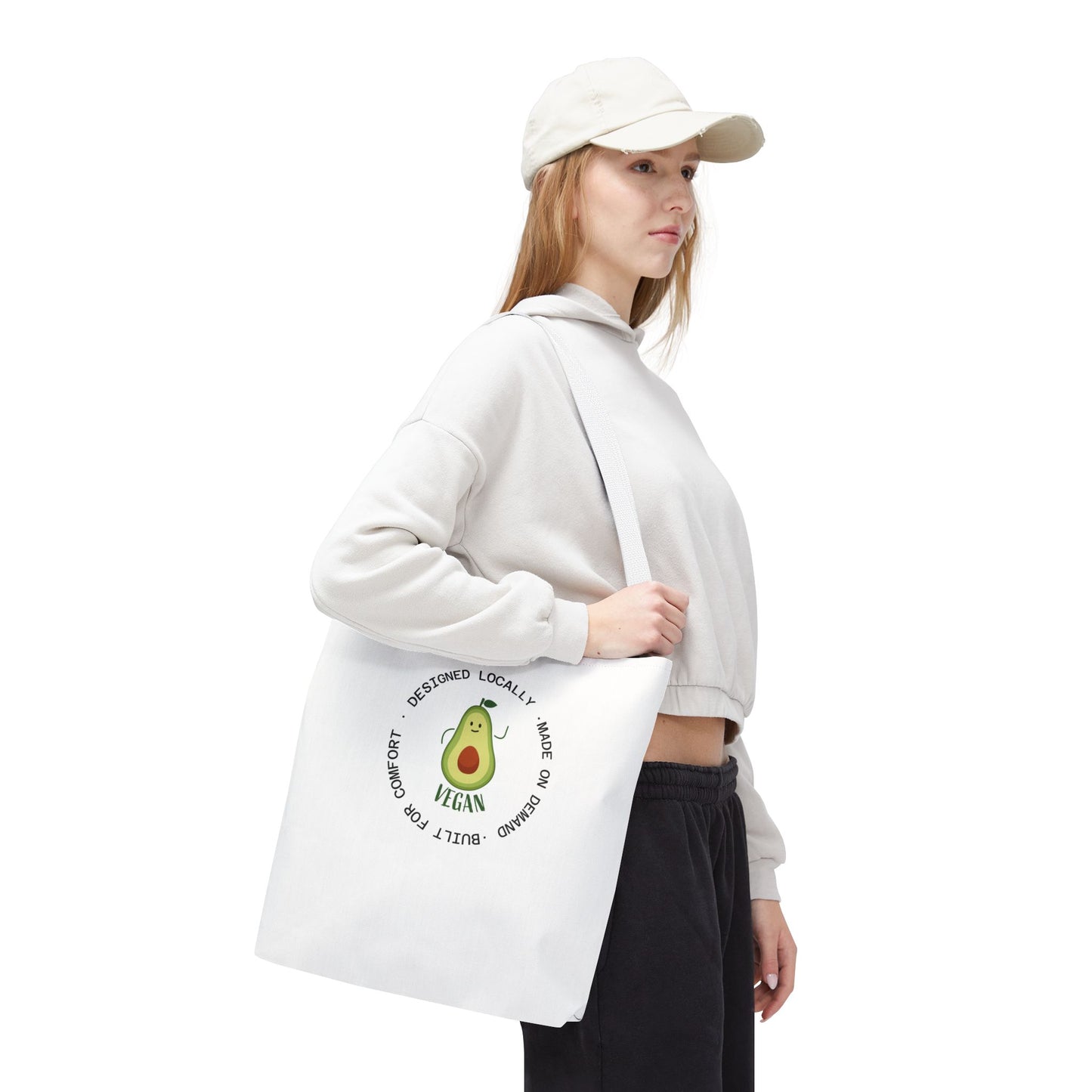 Tote Bag — Cute Vegan Avocado & Limoncello Lemon Print Eco Tote