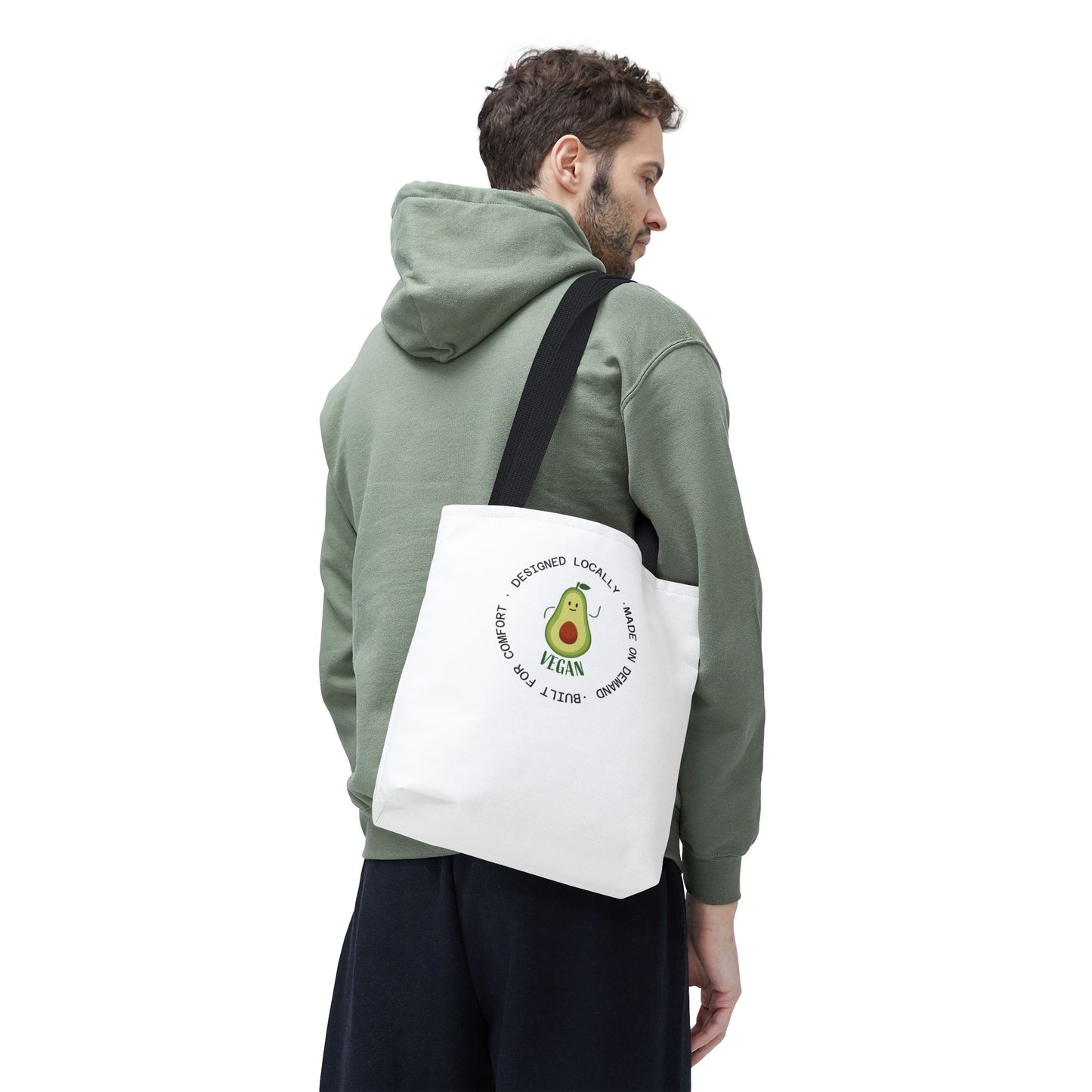 Tote Bag — Cute Vegan Avocado & Limoncello Lemon Print Eco Tote