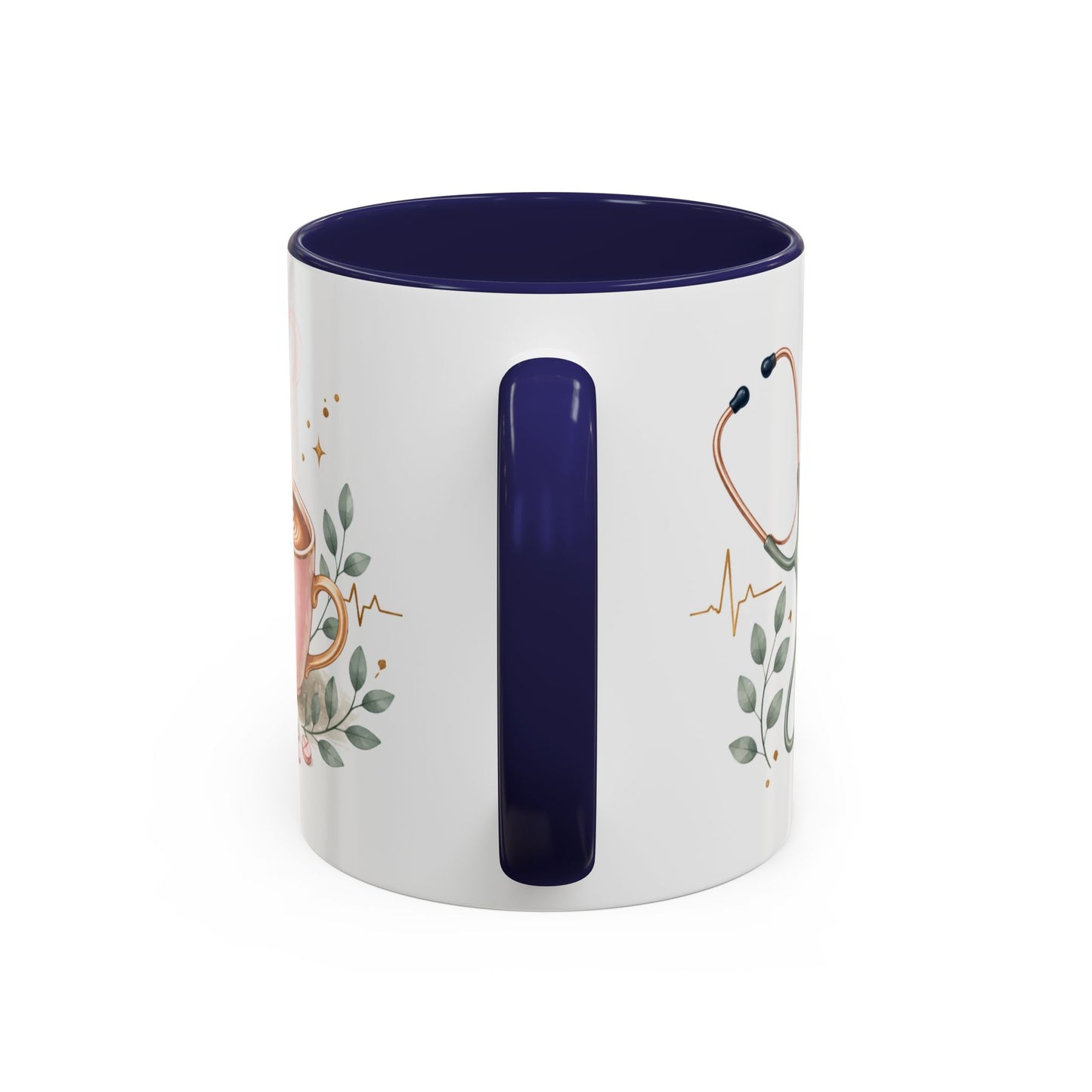 Nurse Life Coffee Mug — "Fueled by Coffee, Powered by Compassion" Accent Mug