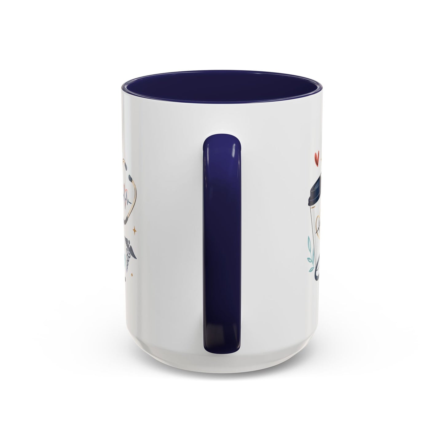Nurse Coffee Mug — "Coffee. Scrubs. Care. Repeat." Accent 11/15oz