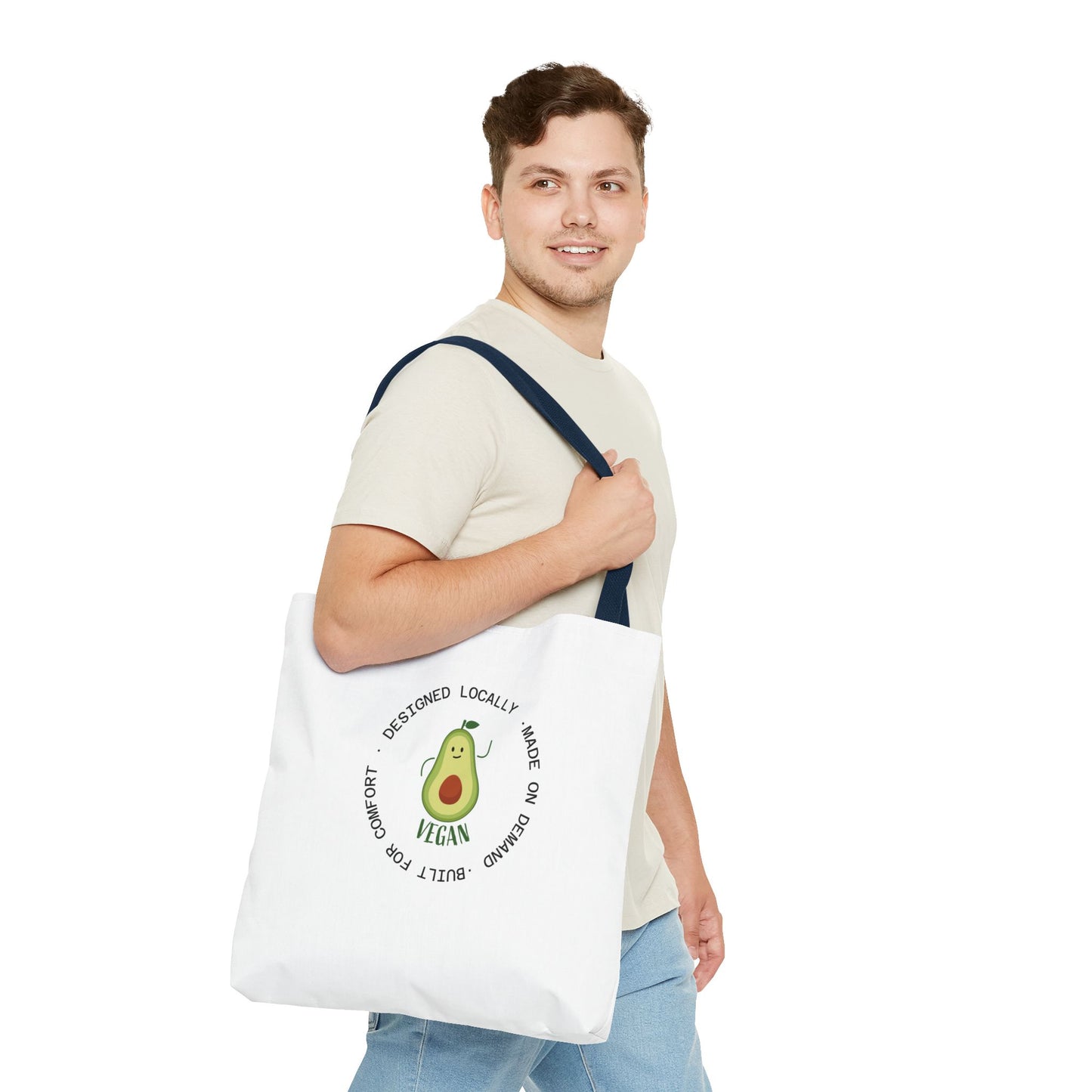 Tote Bag — Cute Vegan Avocado & Limoncello Lemon Print Eco Tote