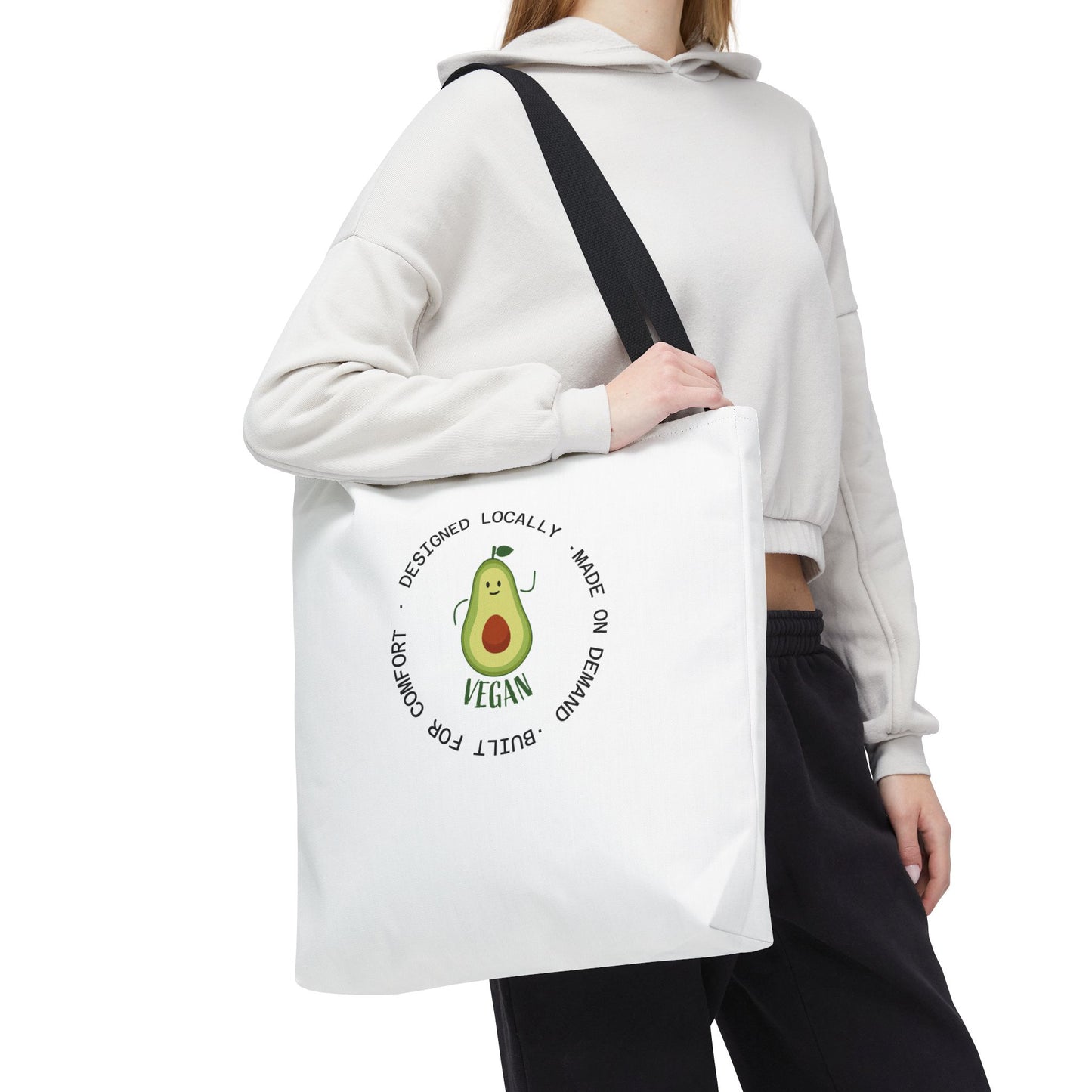Tote Bag — Cute Vegan Avocado & Limoncello Lemon Print Eco Tote