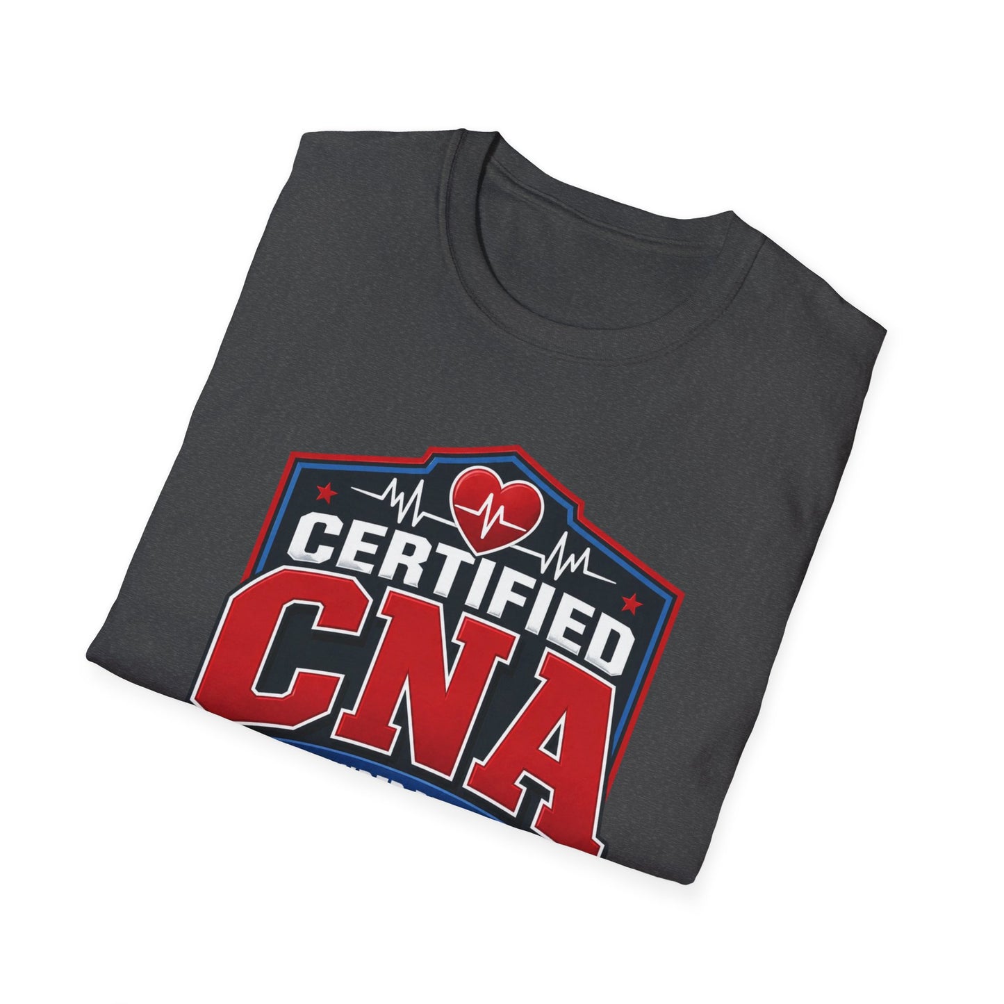 CNA T-Shirt – "Certified CNA: Calm Under Pressure, Caring Is My Superpower" Healthcare Worker Tee