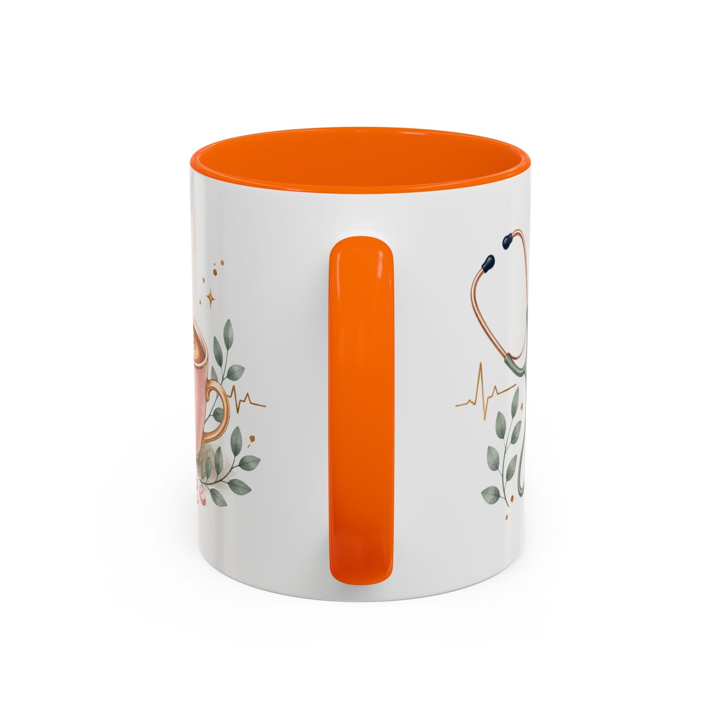 Nurse Life Coffee Mug — "Fueled by Coffee, Powered by Compassion" Accent Mug