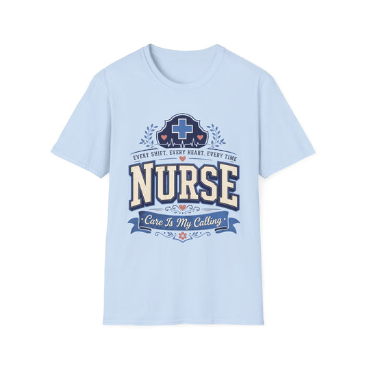 Nurse T-Shirt – "Care Is My Calling" Graphic Tee for Nurses, Nursing Gifts & Appreciation