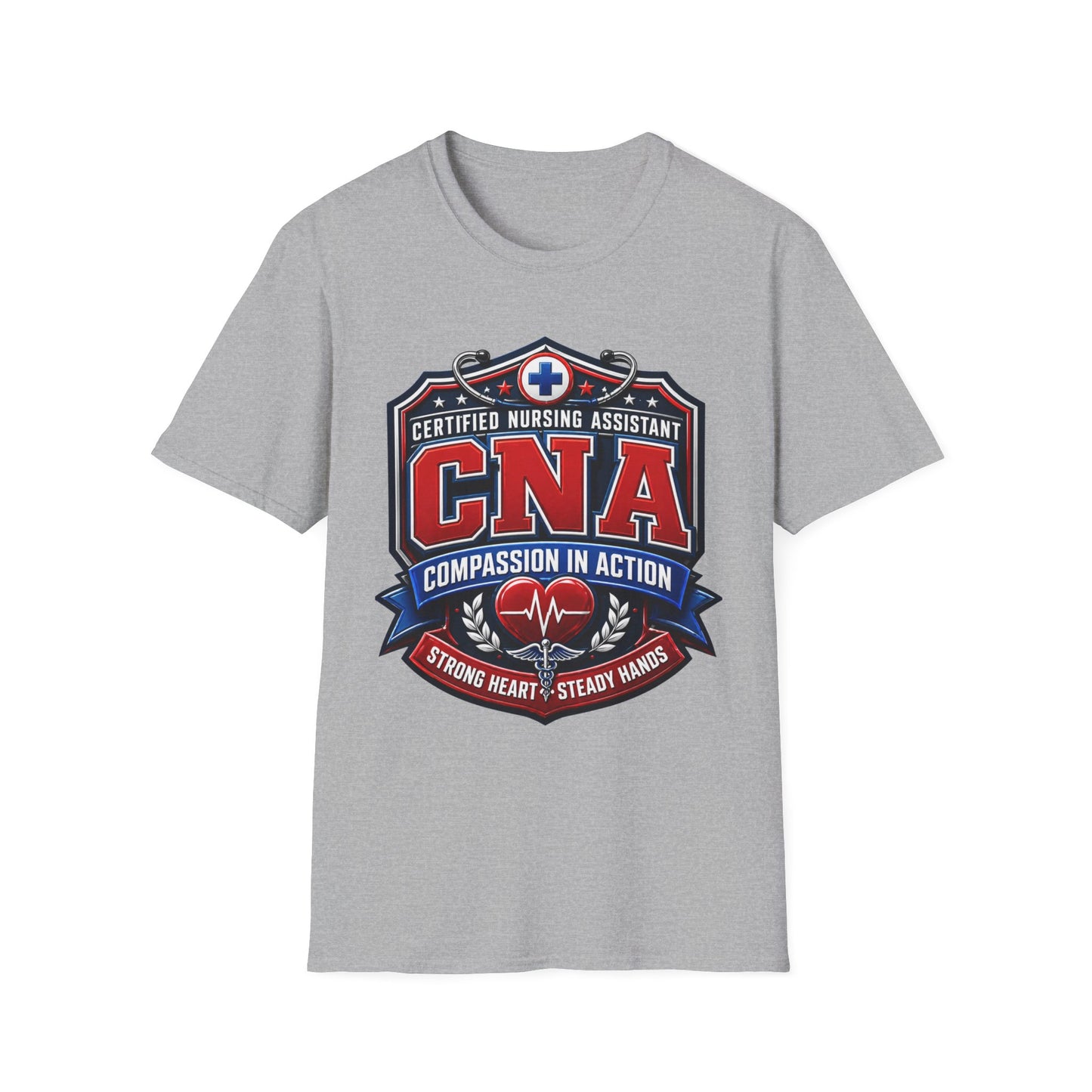 CNA T-Shirt – Certified Nursing Assistant ‘Compassion in Action’ Design