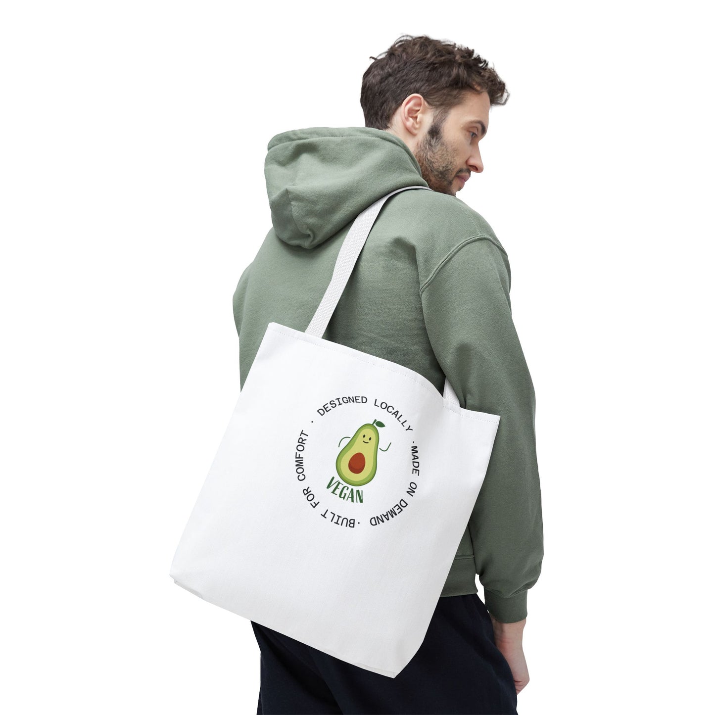 Tote Bag — Cute Vegan Avocado & Limoncello Lemon Print Eco Tote