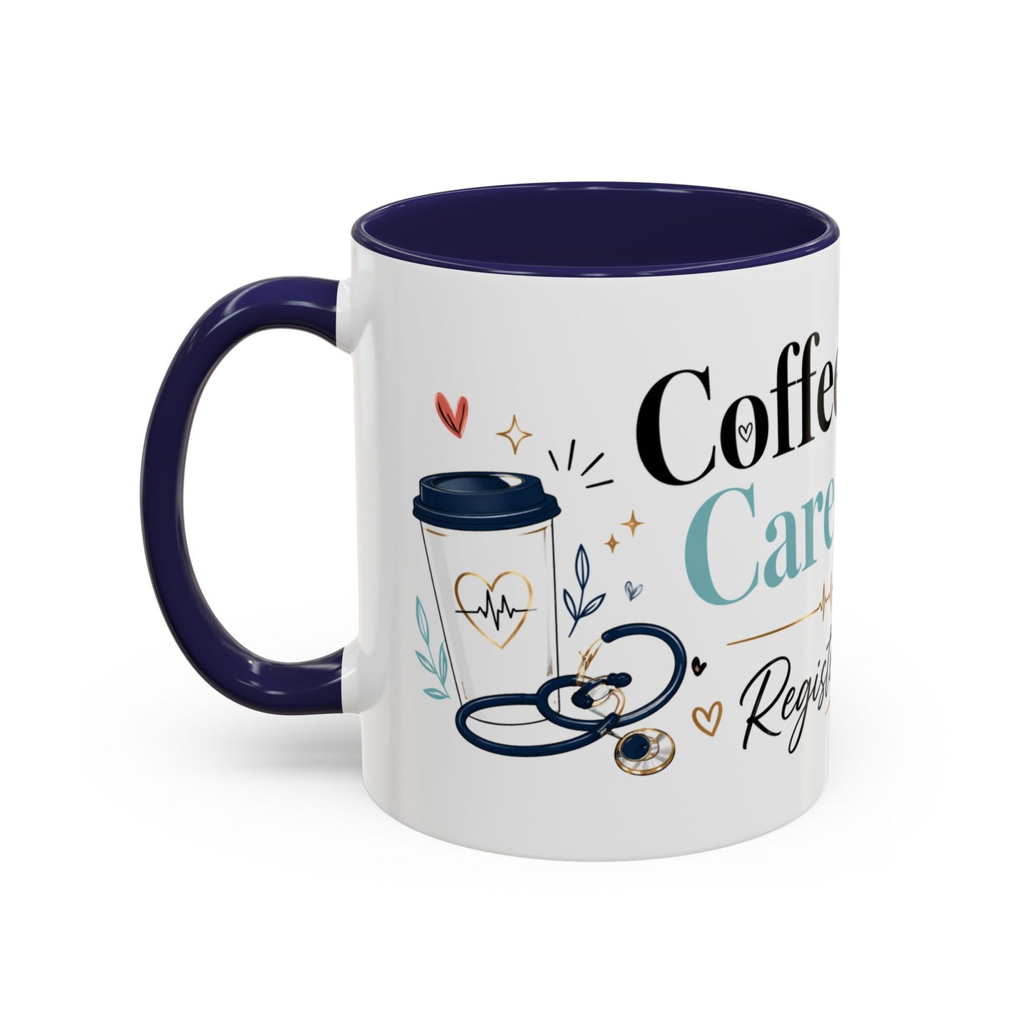 Nurse Coffee Mug — "Coffee. Scrubs. Care. Repeat." Accent 11/15oz