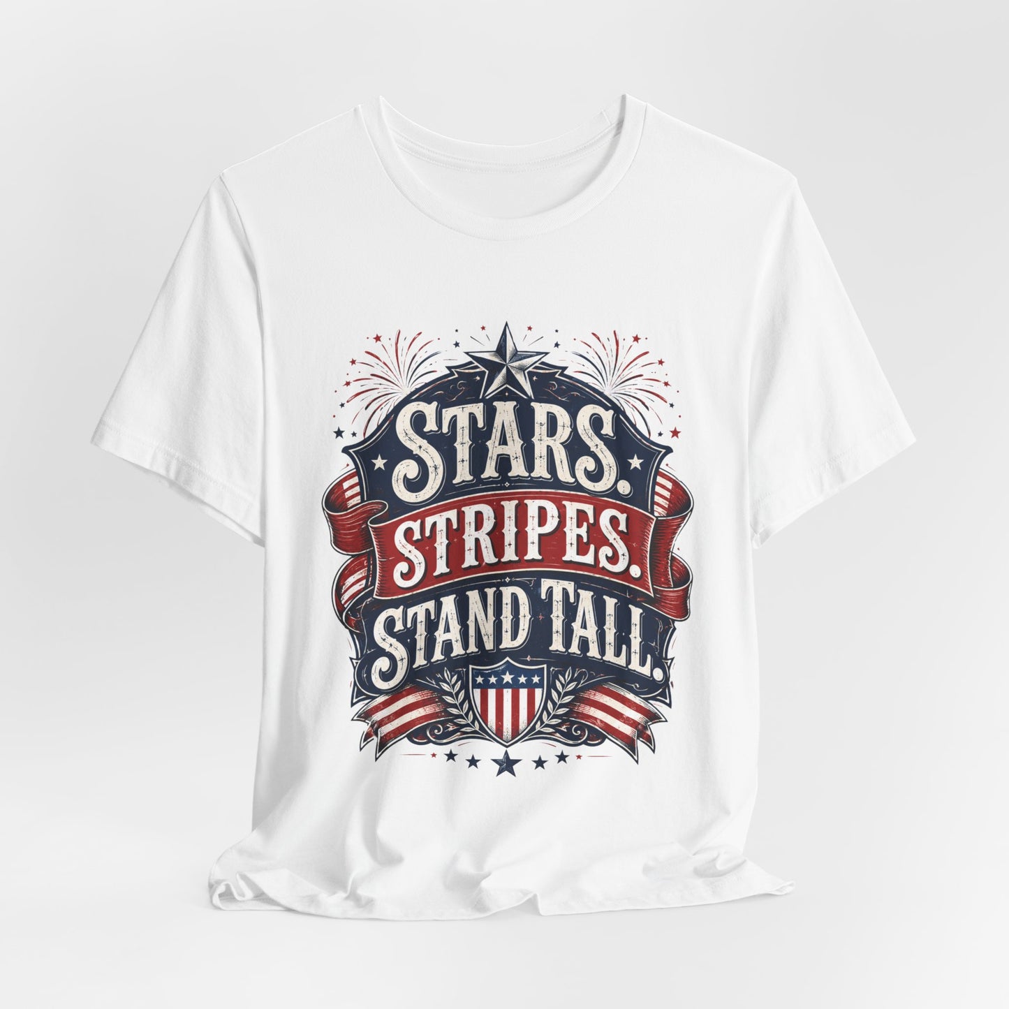 Patriotic "Stars, Stripes, Stand Tall" Tee