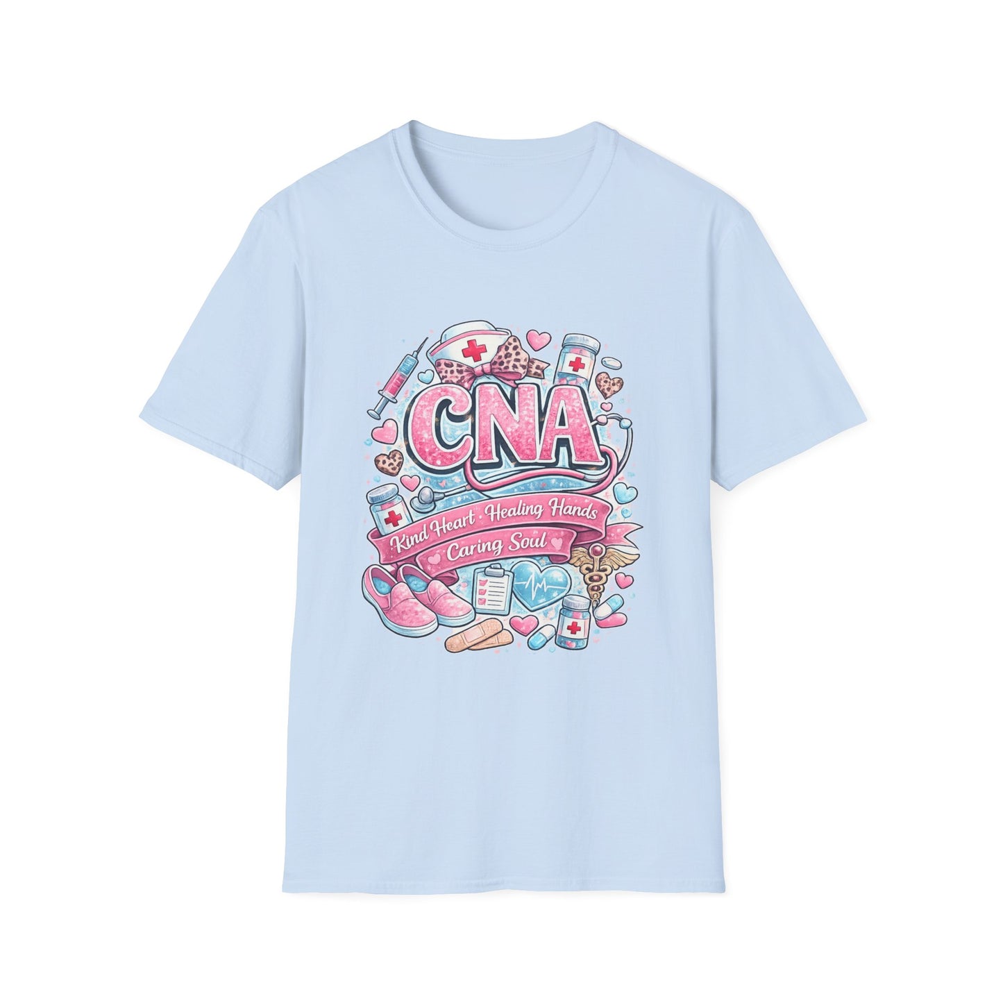 CNA Heart & Healing T-Shirt — Certified Nursing Assistant Tribute Tee