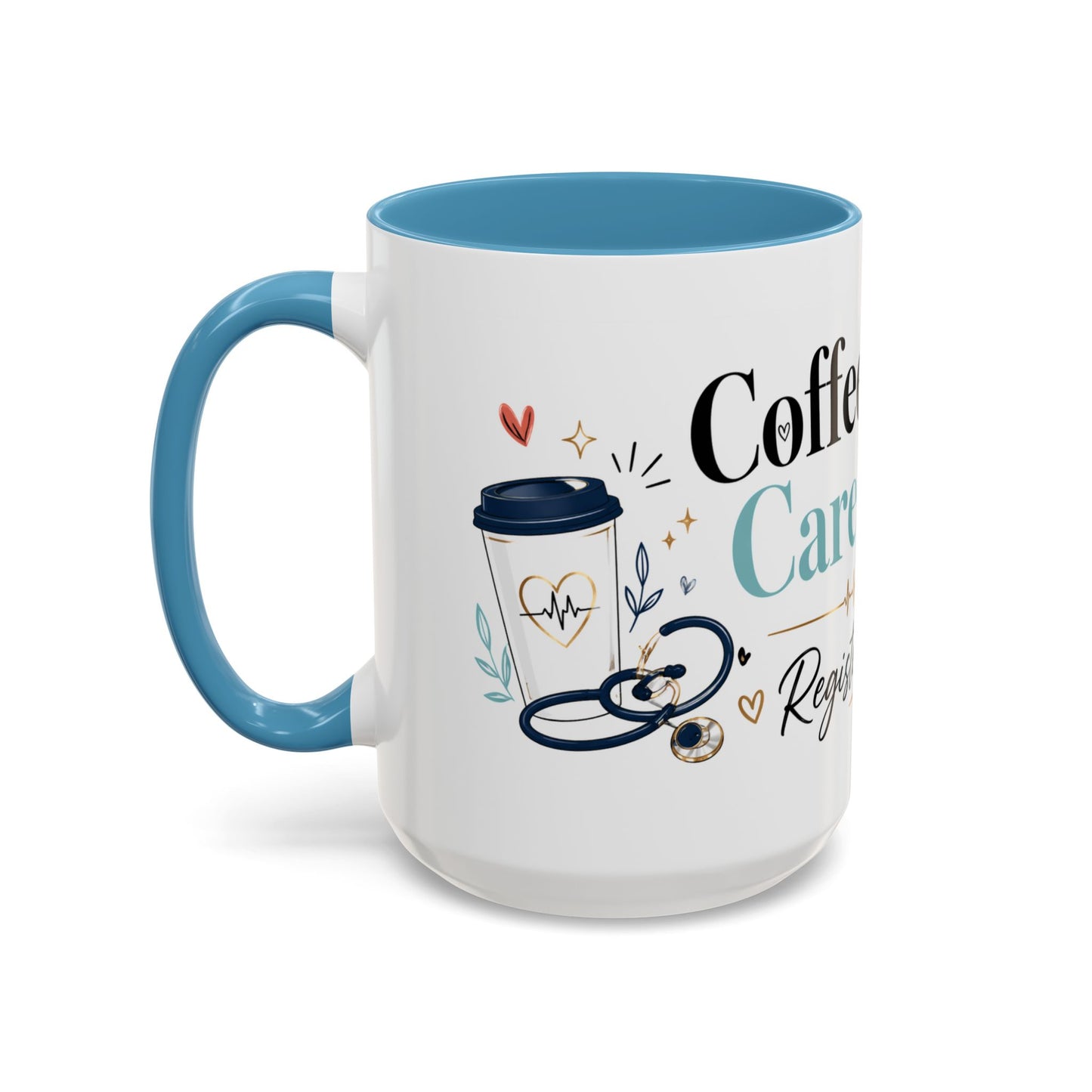 Nurse Coffee Mug — "Coffee. Scrubs. Care. Repeat." Accent 11/15oz