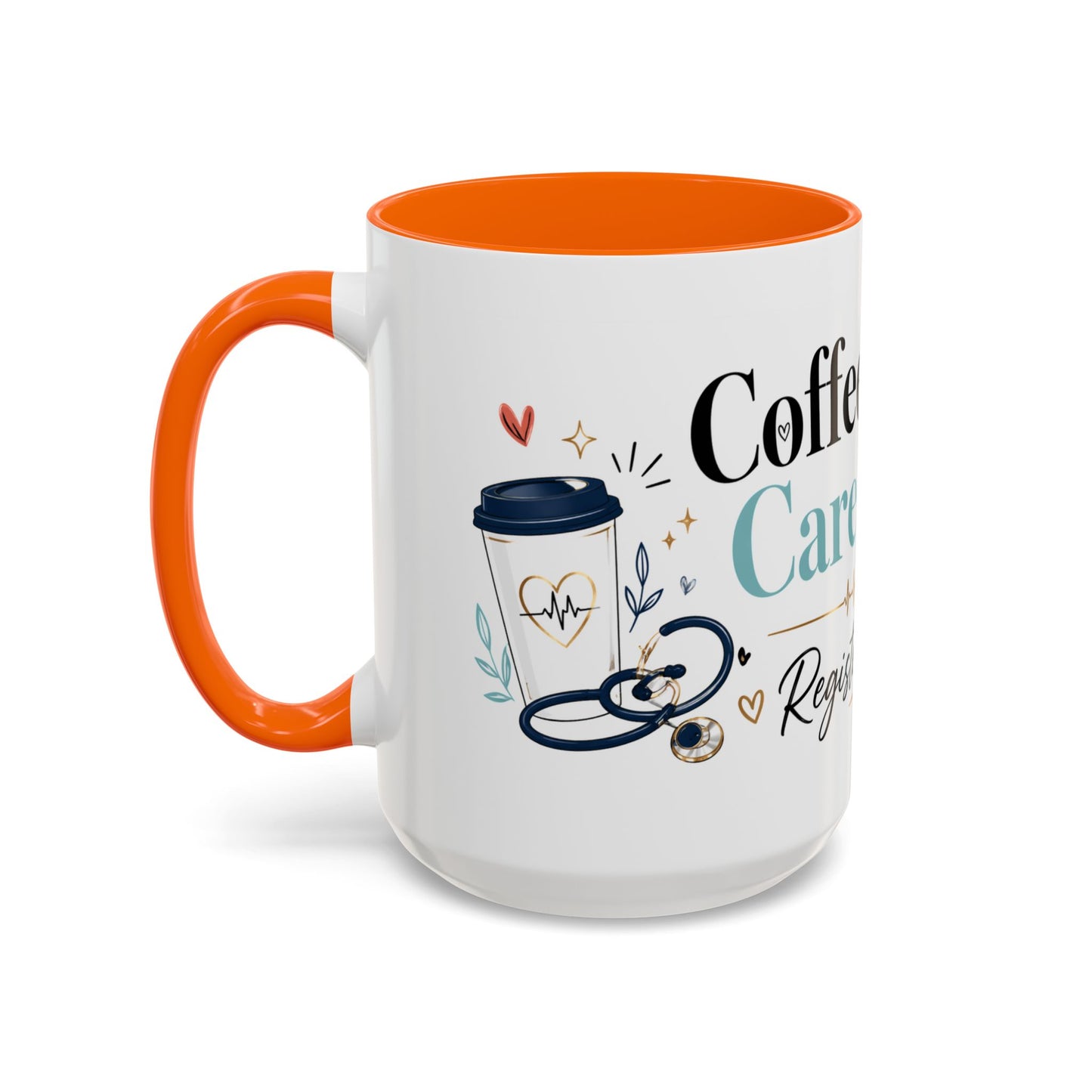Nurse Coffee Mug — "Coffee. Scrubs. Care. Repeat." Accent 11/15oz