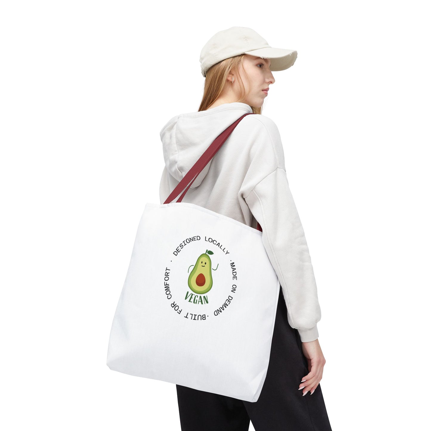 Tote Bag — Cute Vegan Avocado & Limoncello Lemon Print Eco Tote