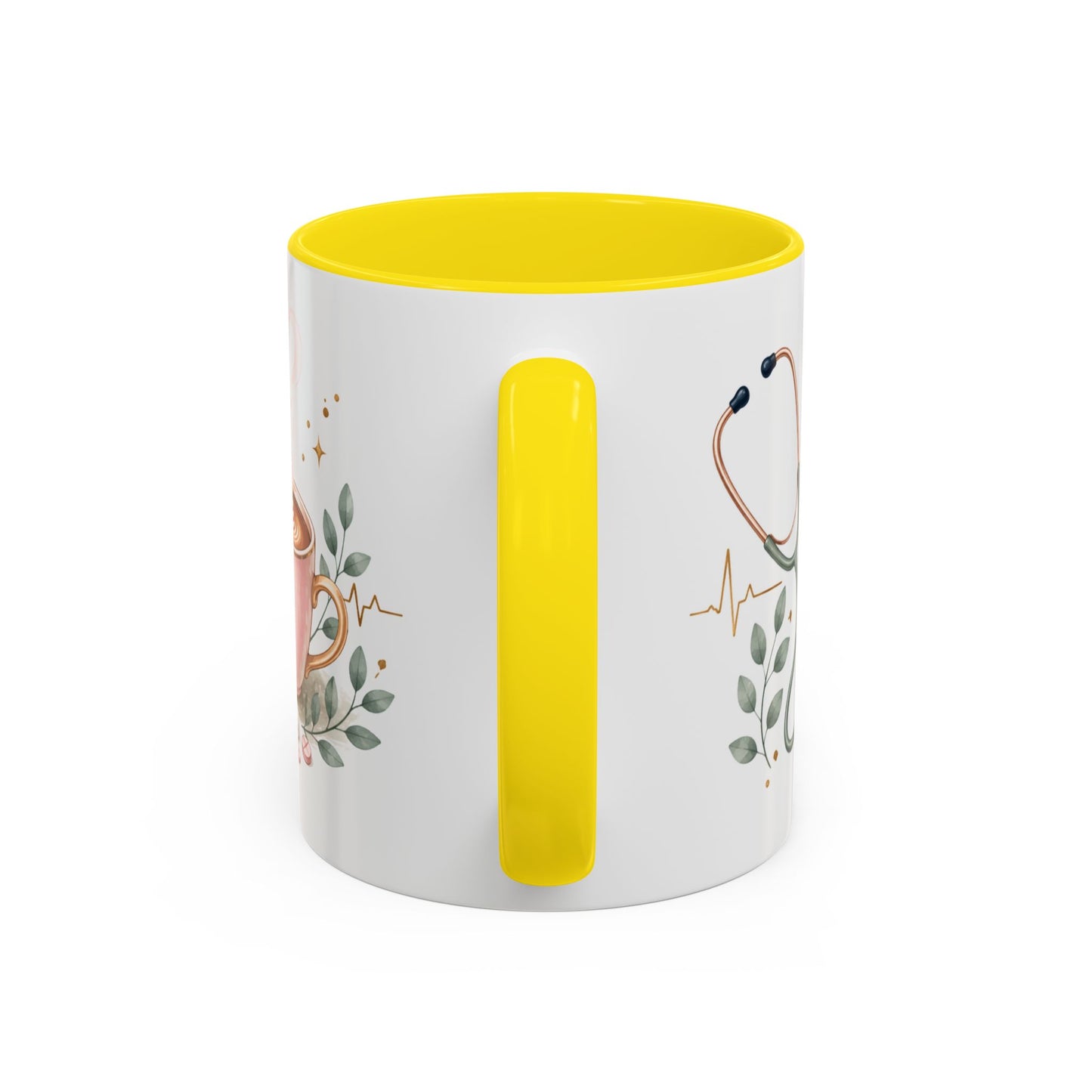 Nurse Life Coffee Mug — "Fueled by Coffee, Powered by Compassion" Accent Mug