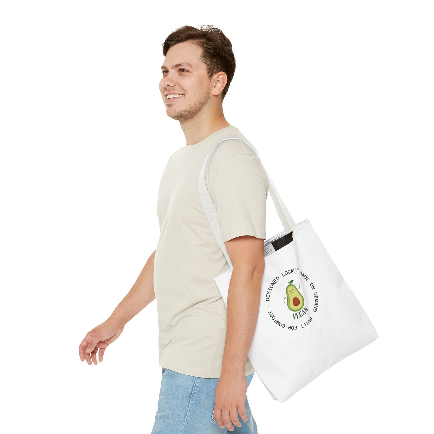 Tote Bag — Cute Vegan Avocado & Limoncello Lemon Print Eco Tote