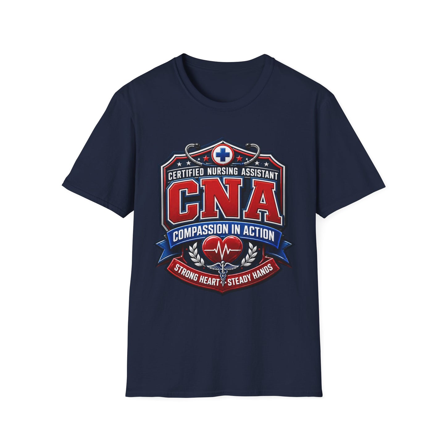 CNA T-Shirt – Certified Nursing Assistant ‘Compassion in Action’ Design