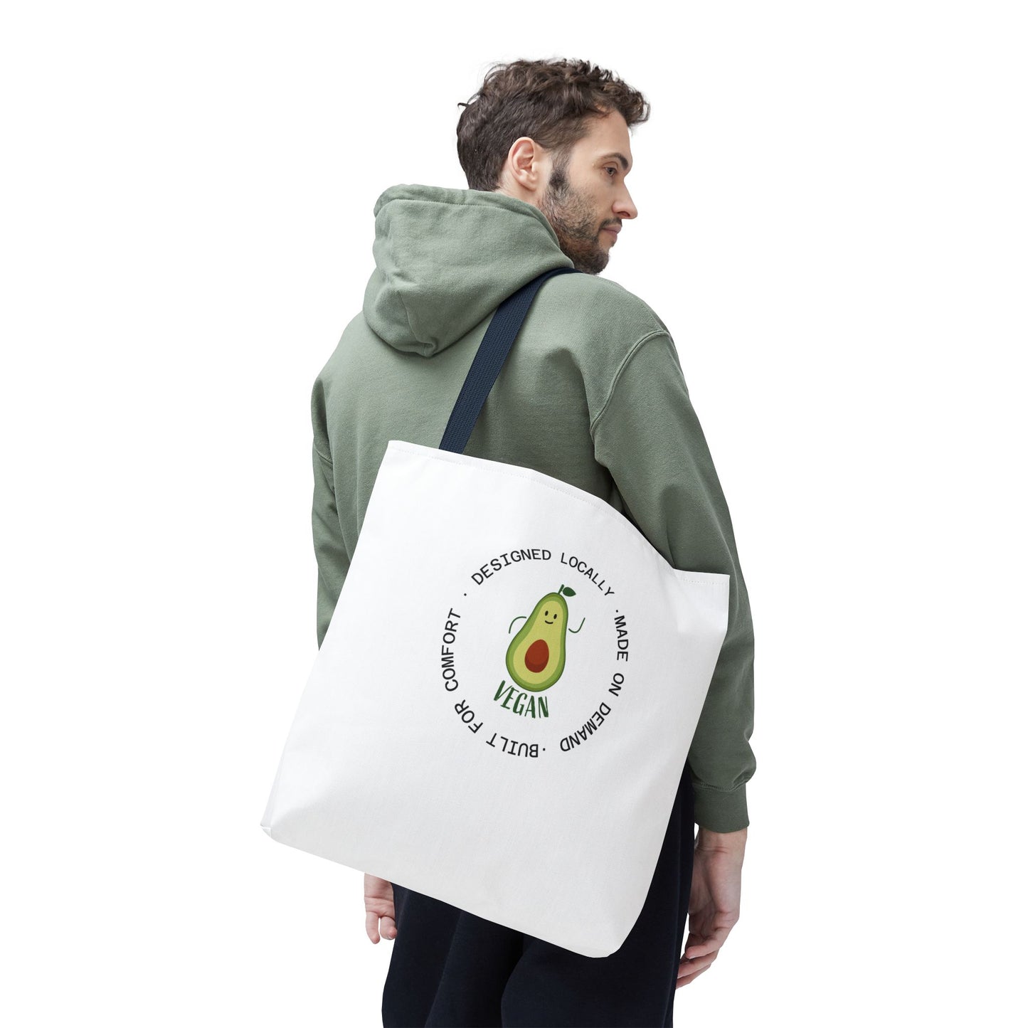 Tote Bag — Cute Vegan Avocado & Limoncello Lemon Print Eco Tote