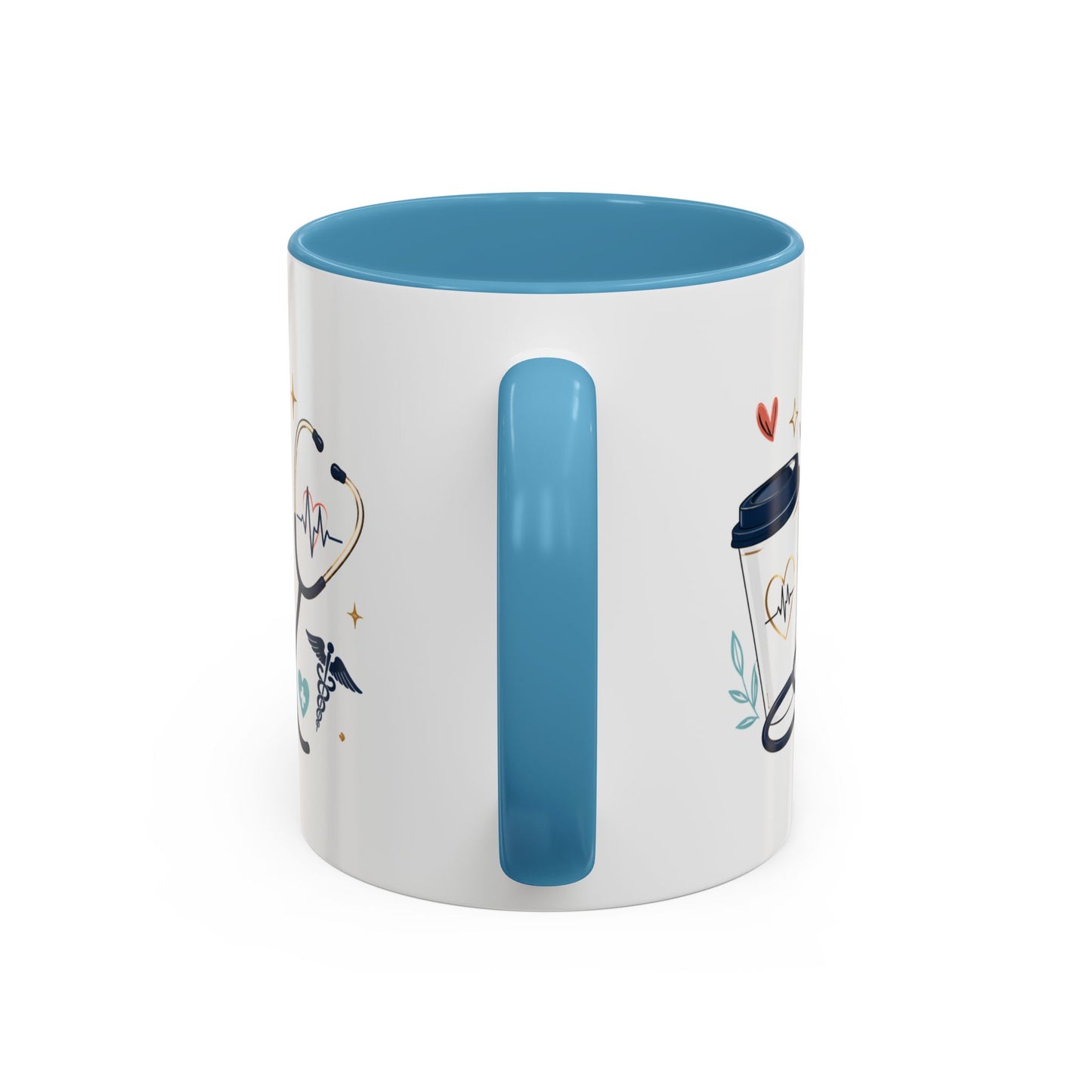 Nurse Coffee Mug — "Coffee. Scrubs. Care. Repeat." Accent 11/15oz