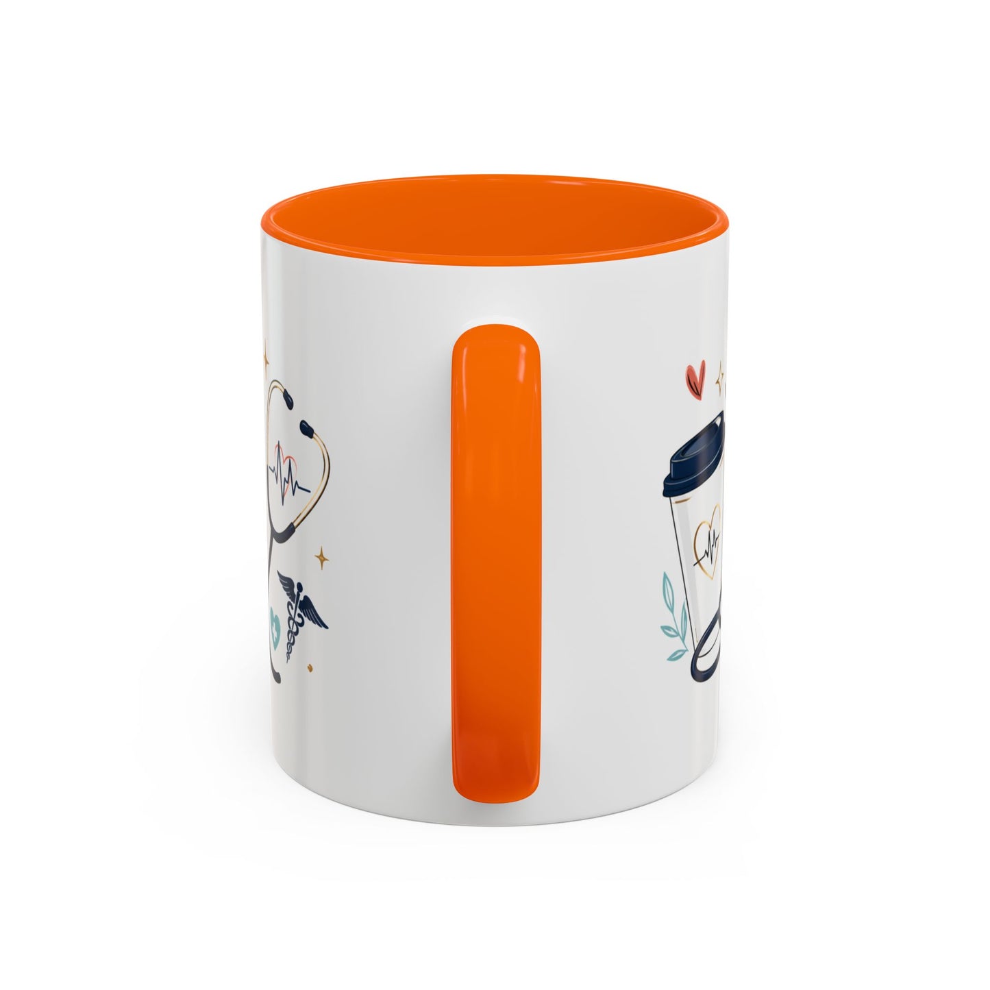 Nurse Coffee Mug — "Coffee. Scrubs. Care. Repeat." Accent 11/15oz
