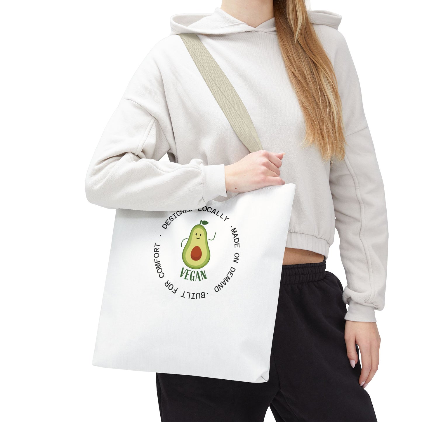 Tote Bag — Cute Vegan Avocado & Limoncello Lemon Print Eco Tote