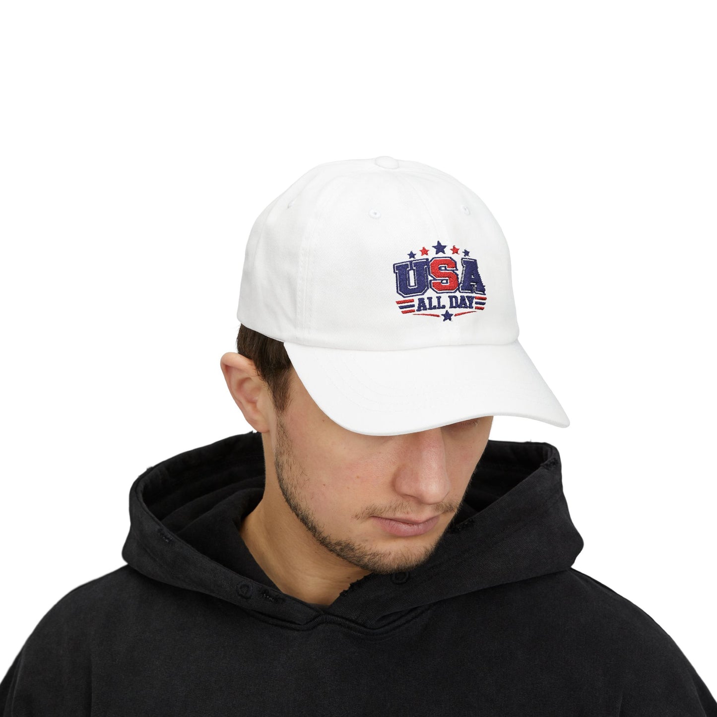 USA All Day Dad Cap — Patriotic Adjustable Baseball Hat