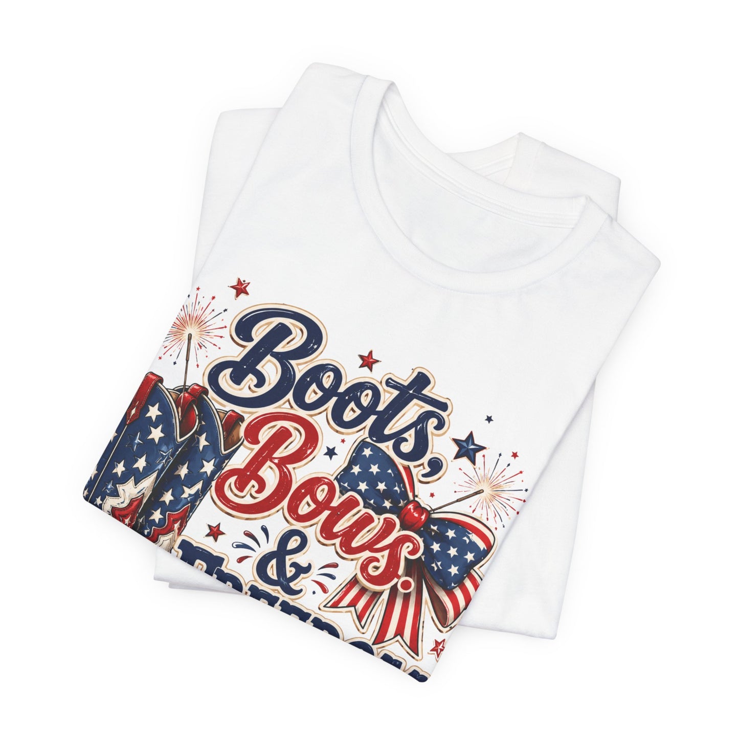 Boots Bows & Freedom Shows Patriotic Tee — 4th of July Western America Shirt