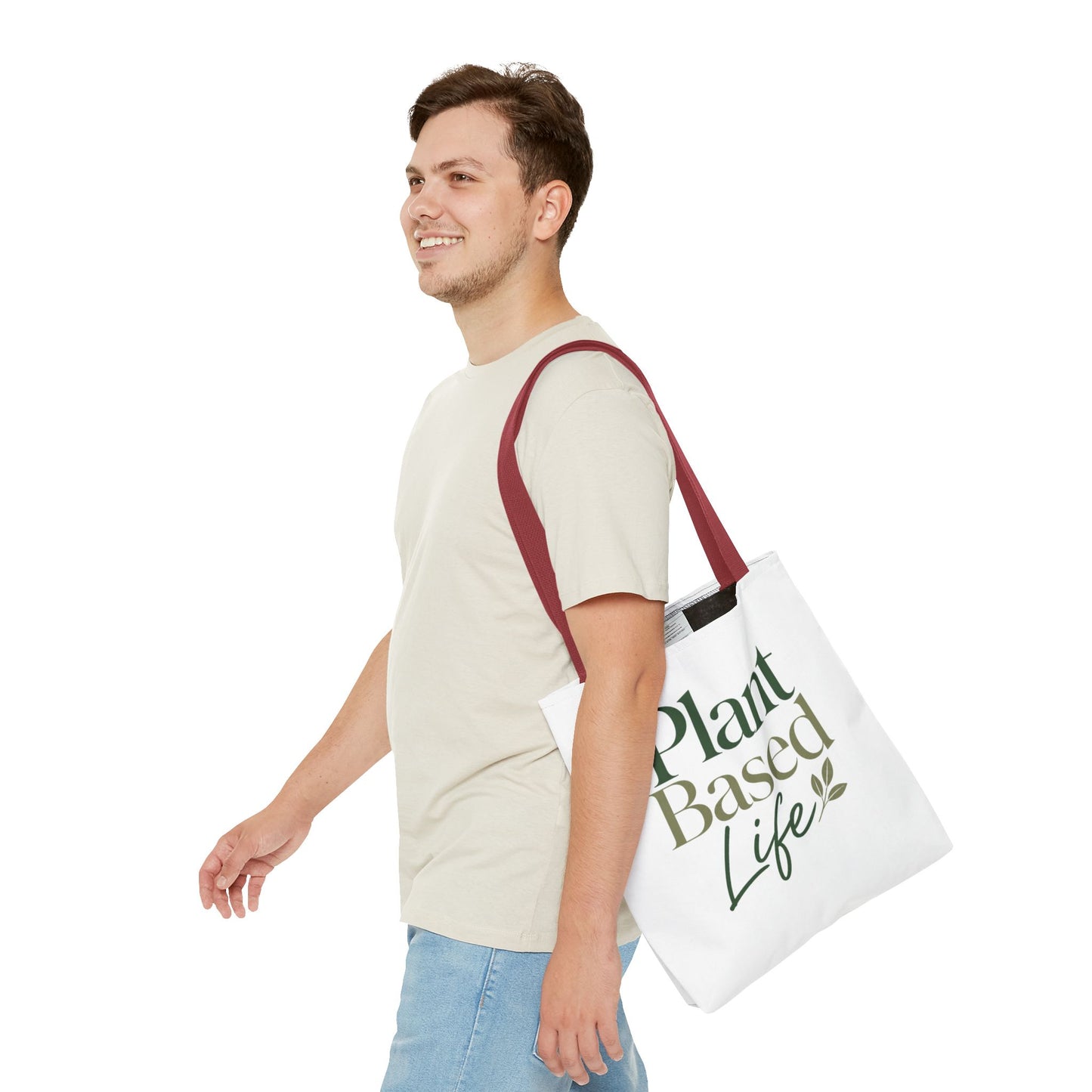 Plant-Based Tote Bag – "Plant Based Life" / "Eat Plants Daily" Eco-Friendly Canvas Tote