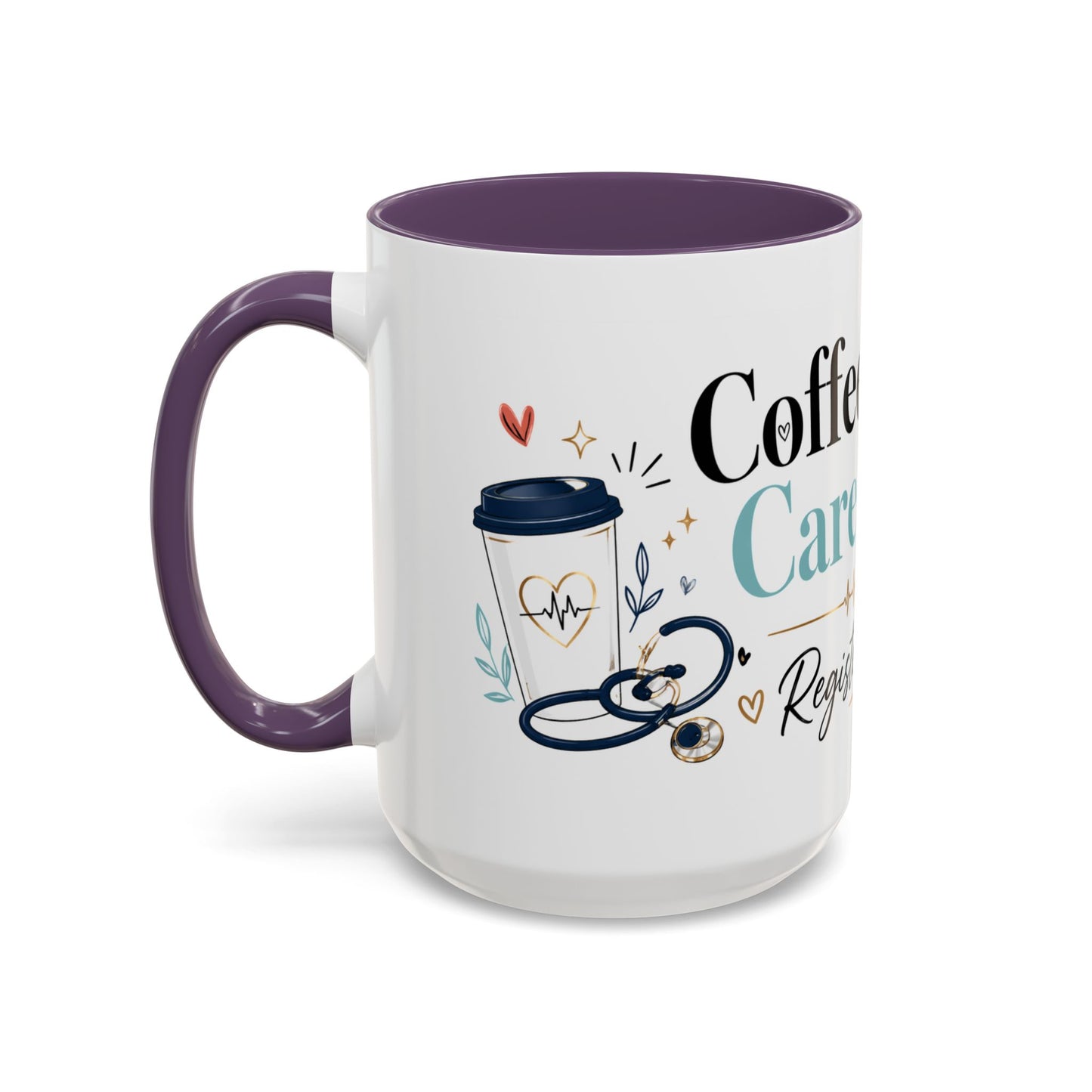 Nurse Coffee Mug — "Coffee. Scrubs. Care. Repeat." Accent 11/15oz